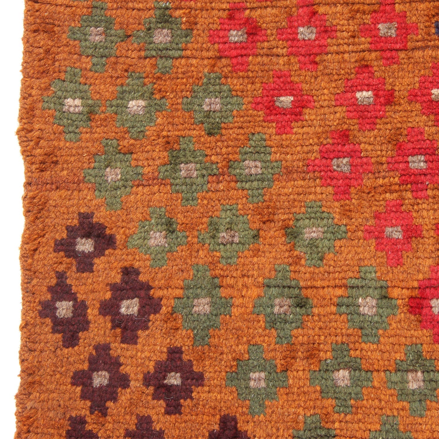 3' X 5'  Gold Handmade Kohistani Baluchi Afghan Rug Rectangular