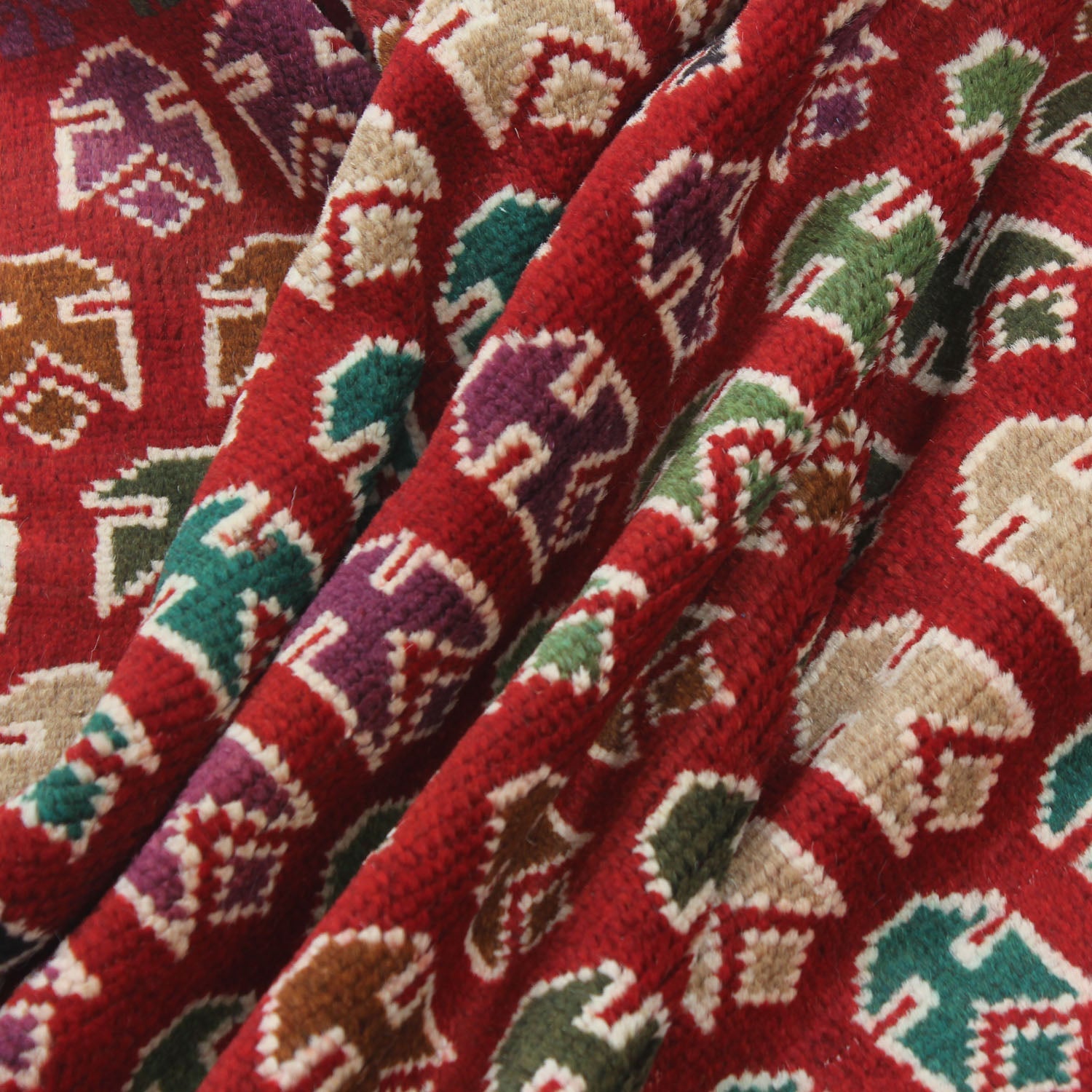 3' x 5'  Red Handmade Kohistani Baluchi Afghan Rug Rectangular