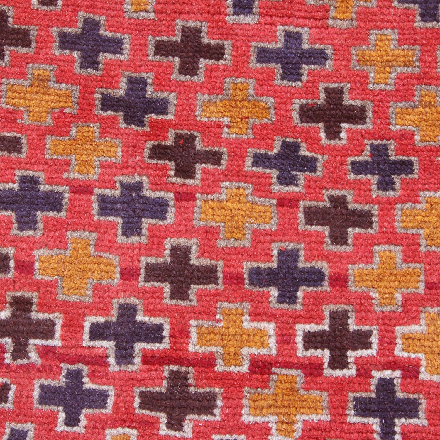 3' X 5'  Red Handmade Kohistani Baluchi Afghan Rug Rectangular