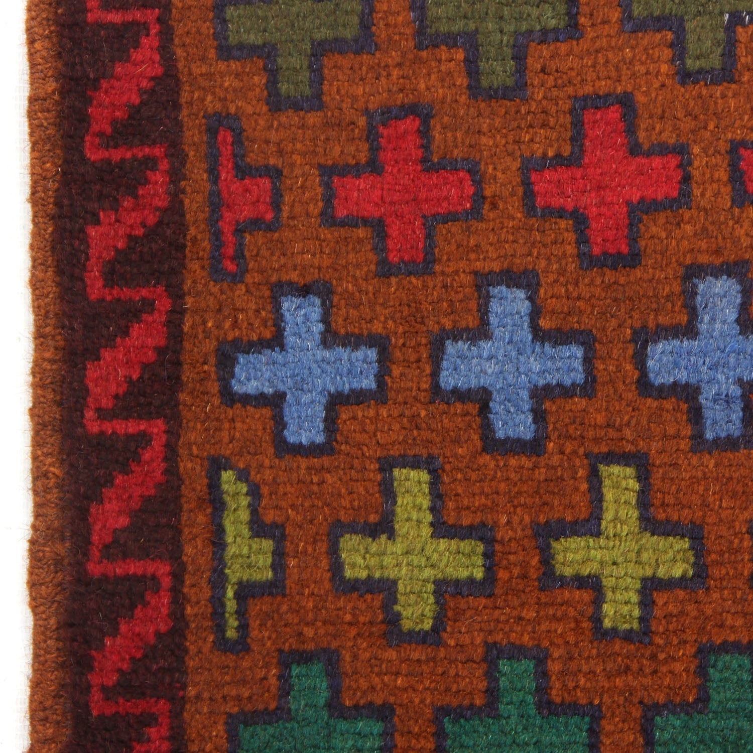 3' X 5'  Gold Handmade Kohistani Baluchi Afghan Rug Rectangular