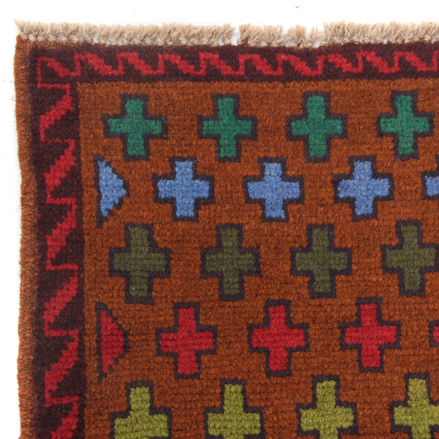 3' X 5'  Gold Handmade Kohistani Baluchi Afghan Rug Rectangular