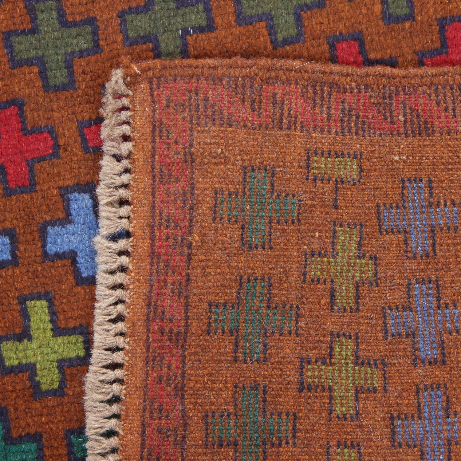 3' X 5'  Gold Handmade Kohistani Baluchi Afghan Rug Rectangular