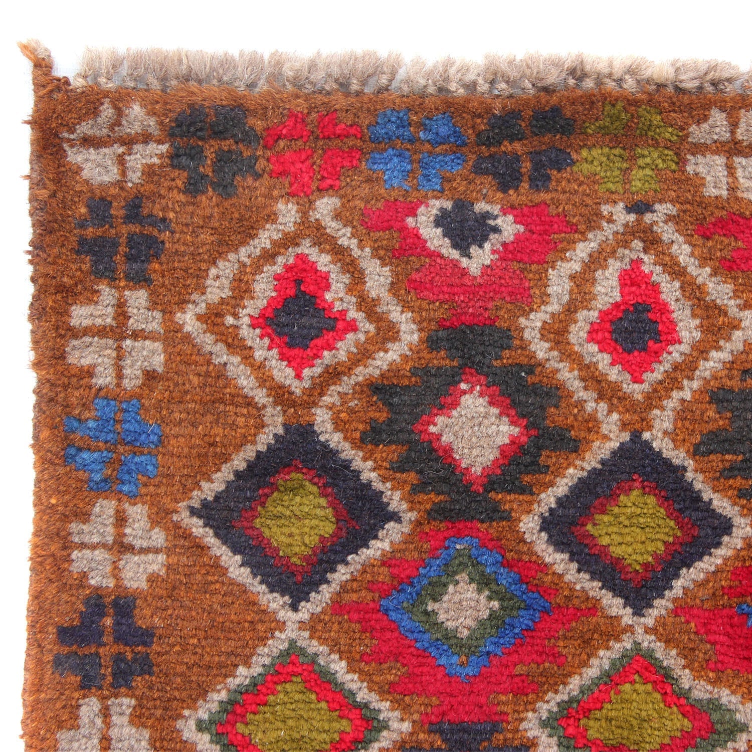 3' X 5'  Gold Handmade Kohistani Baluchi Afghan Rug Rectangular