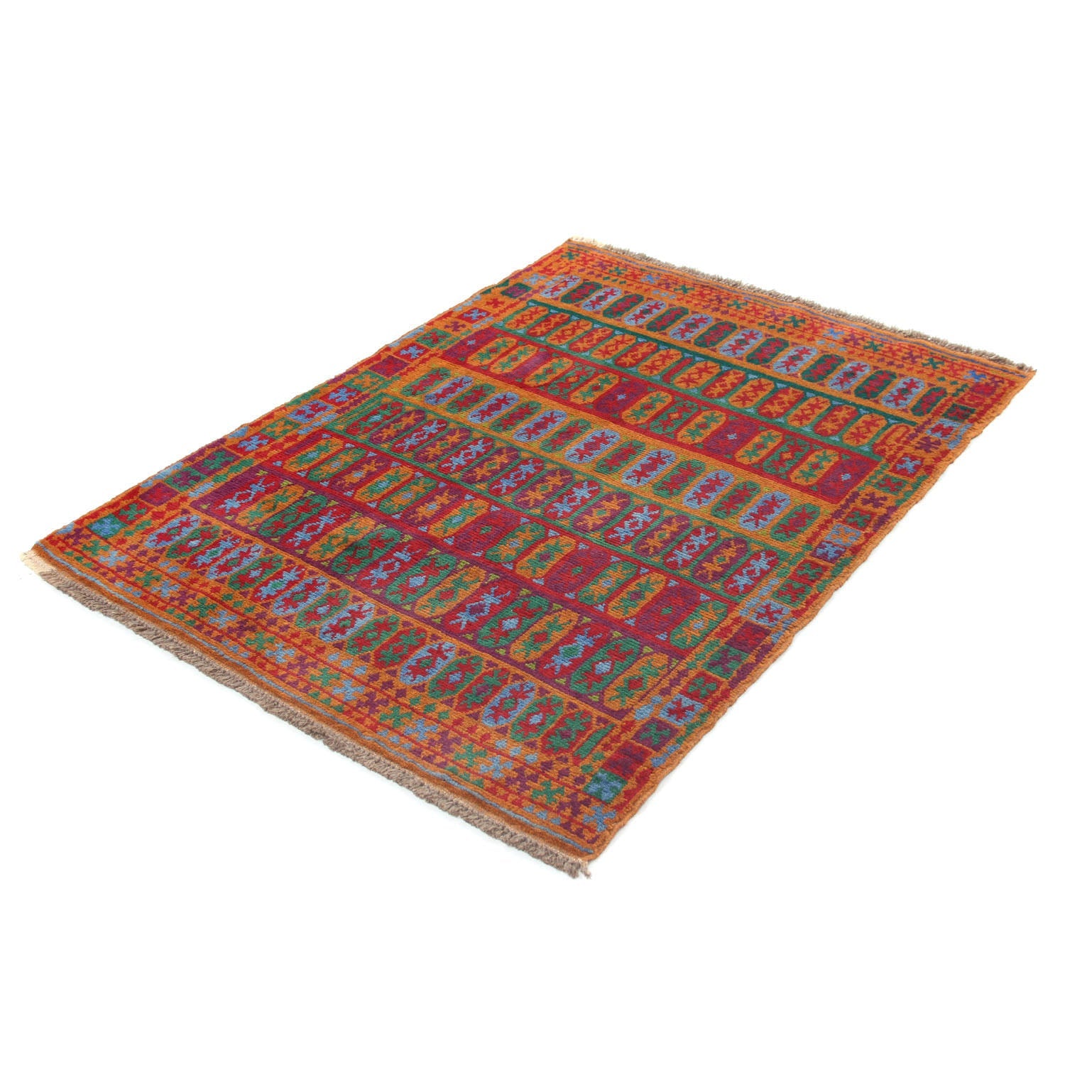 3' X 5'  Gold Handmade Kohistani Baluchi Afghan Rug Rectangular