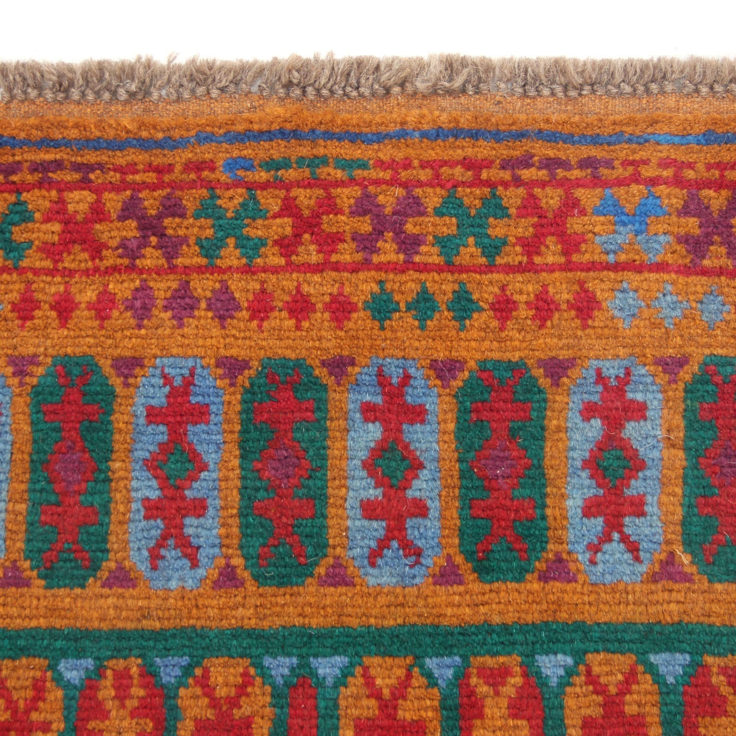 3' X 5'  Gold Handmade Kohistani Baluchi Afghan Rug Rectangular