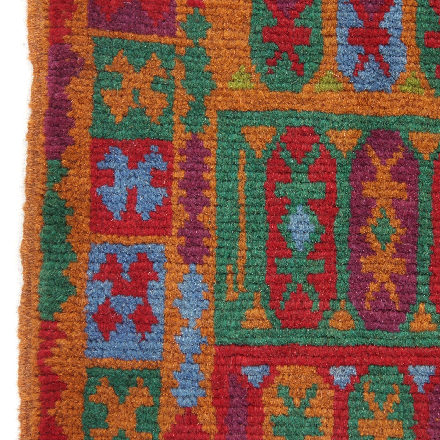 3' X 5'  Gold Handmade Kohistani Baluchi Afghan Rug Rectangular