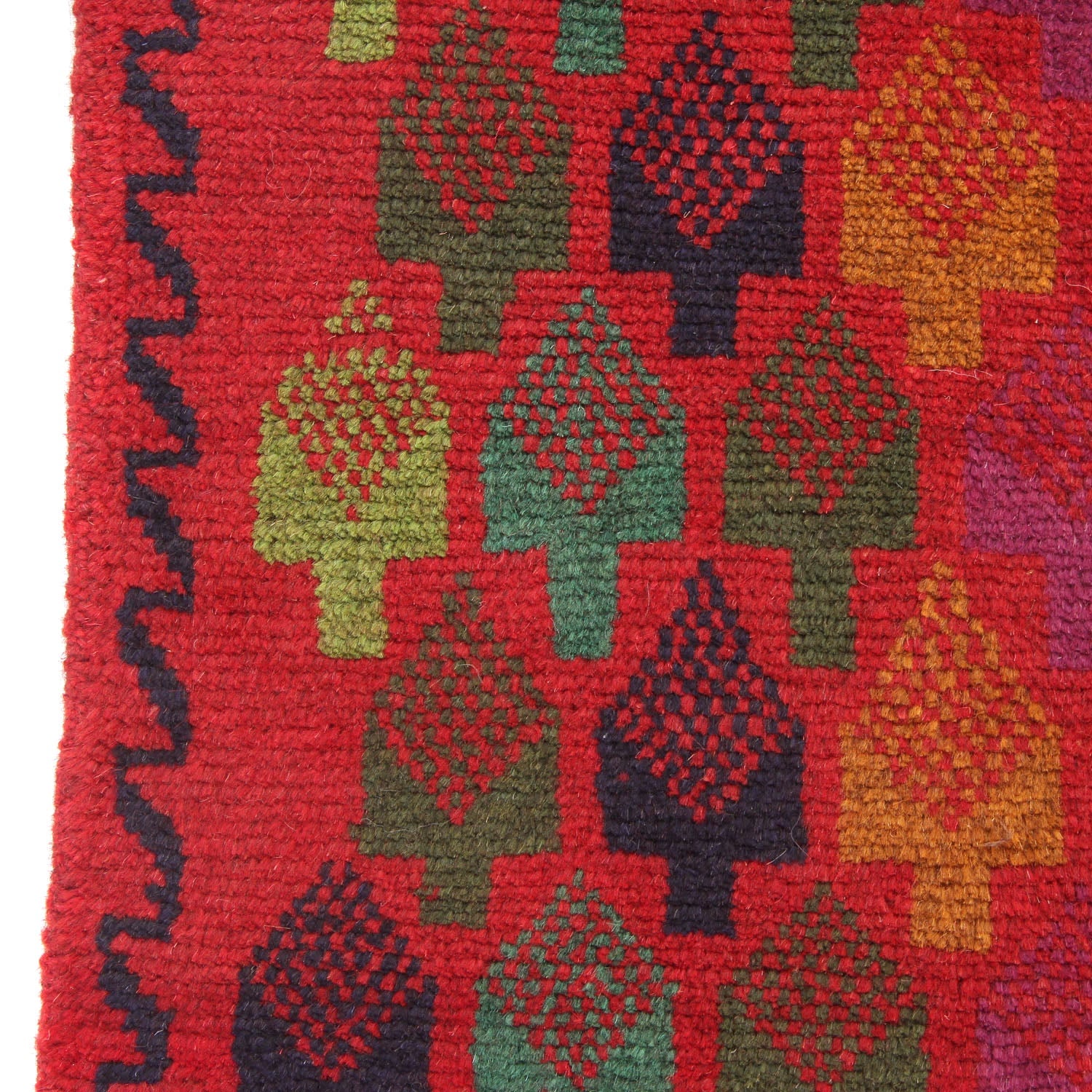 3' X 5'  Red Handmade Kohistani Baluchi Afghan Rug Rectangular