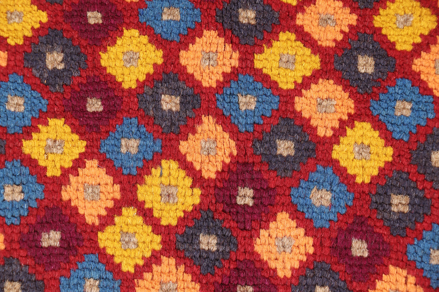 3' X 4'  Red Handmade Kohistani Baluchi Afghan Rug Rectangular