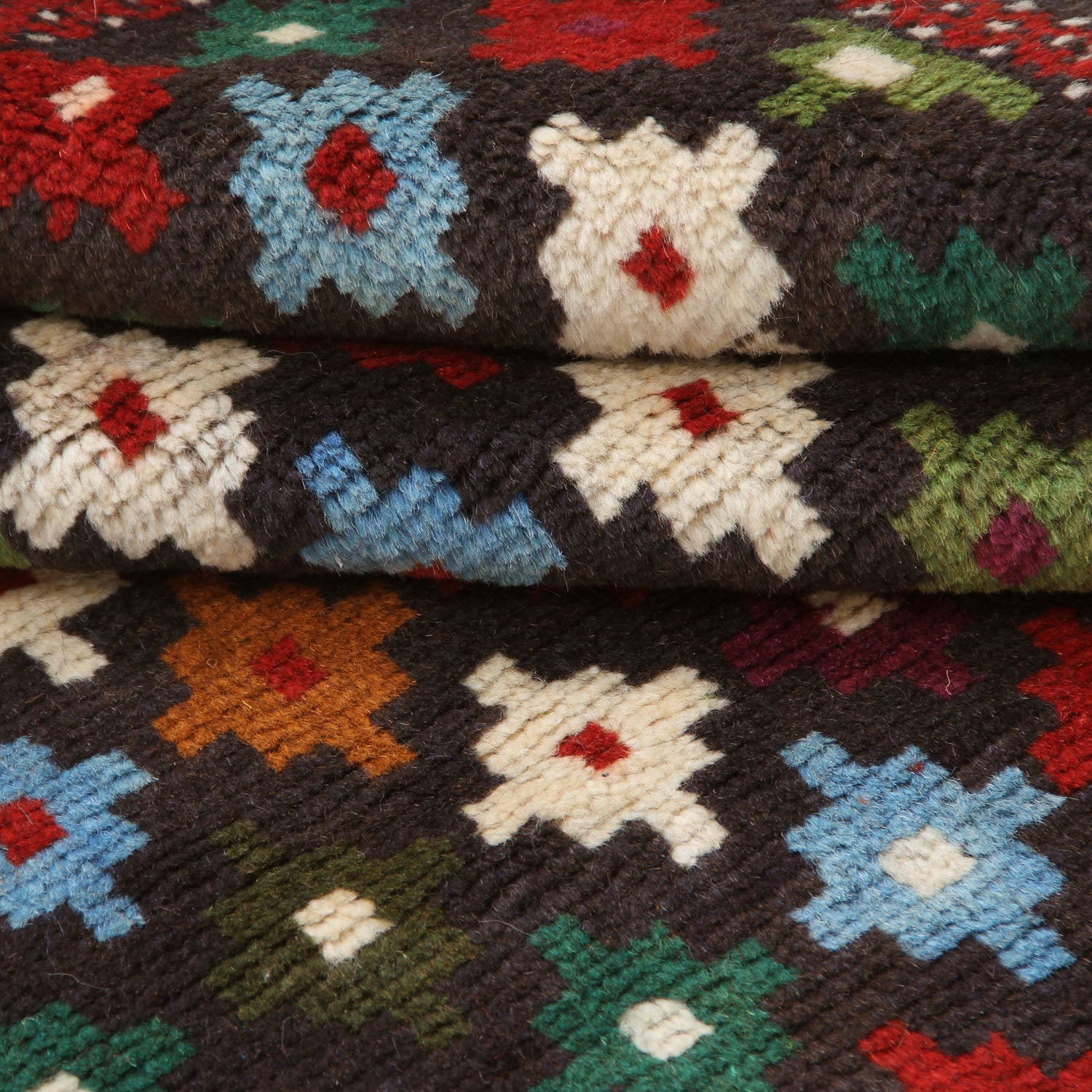 3' X 5'  Blue Handmade Kohistani Baluchi Afghan Rug Rectangular