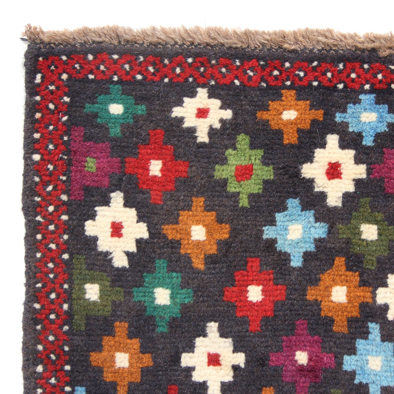 3' X 5'  Blue Handmade Kohistani Baluchi Afghan Rug Rectangular