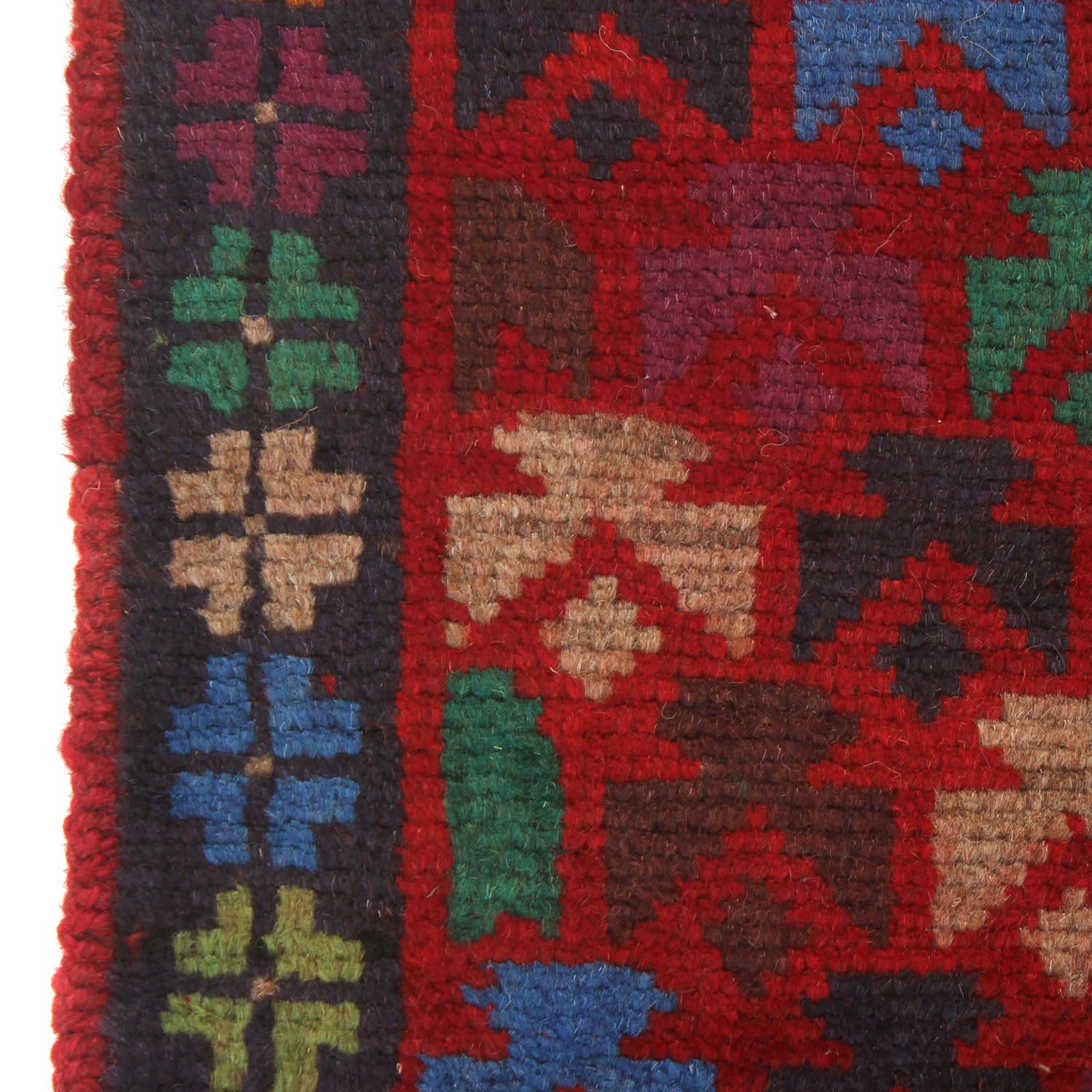 3' X 5'  Red Handmade Kohistani Baluchi Afghan Rug Rectangular