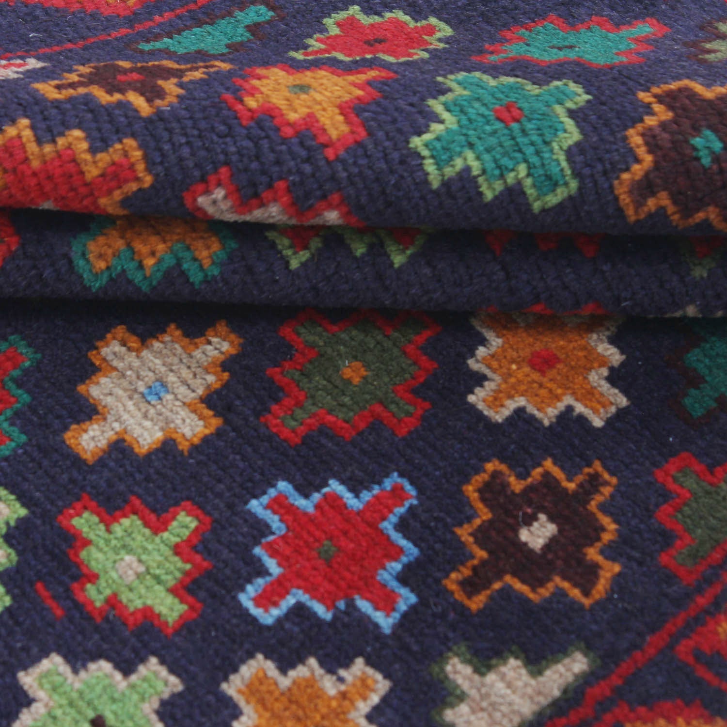 3' X 5'  Blue Handmade Kohistani Baluchi Afghan Rug Rectangular