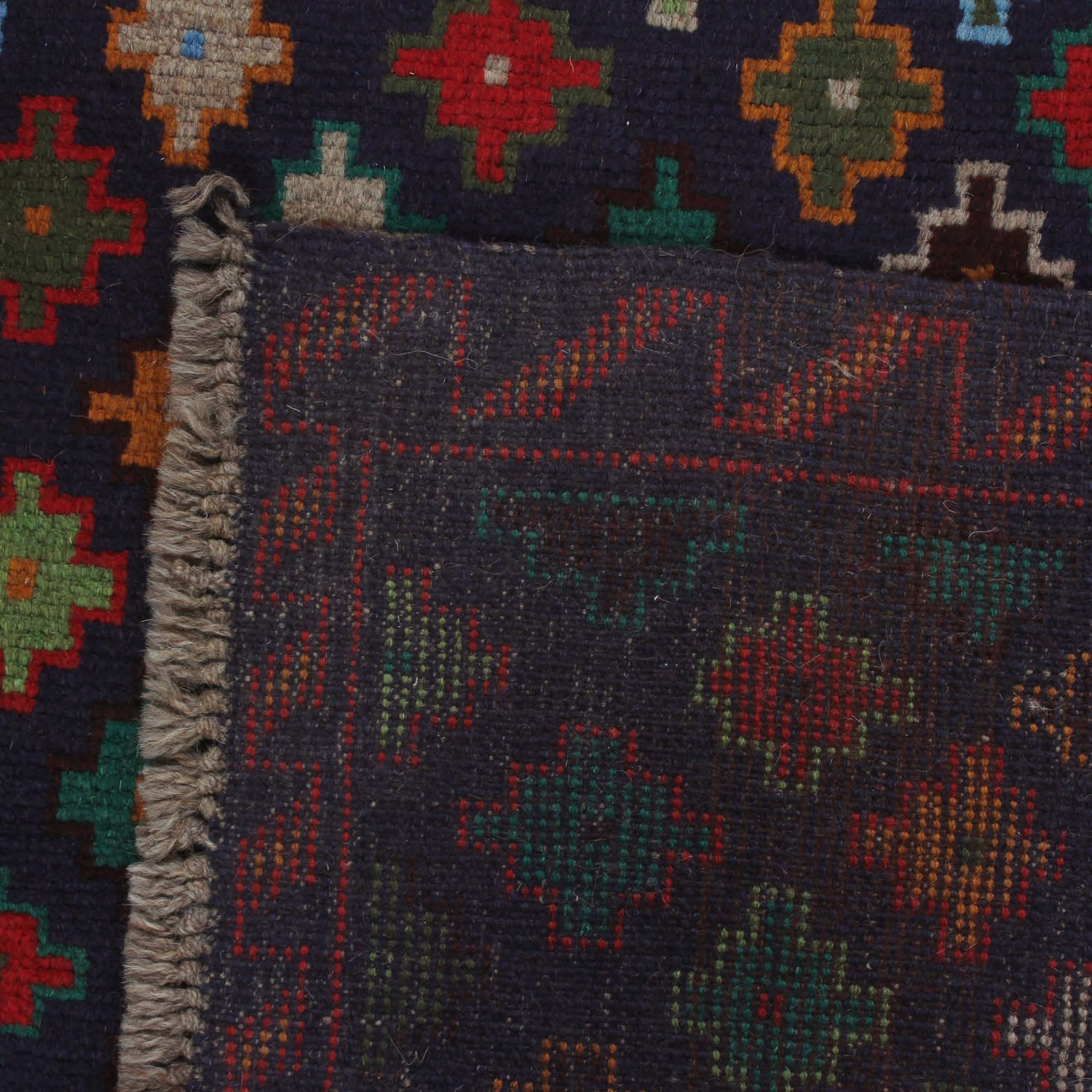 3' X 5'  Blue Handmade Kohistani Baluchi Afghan Rug Rectangular