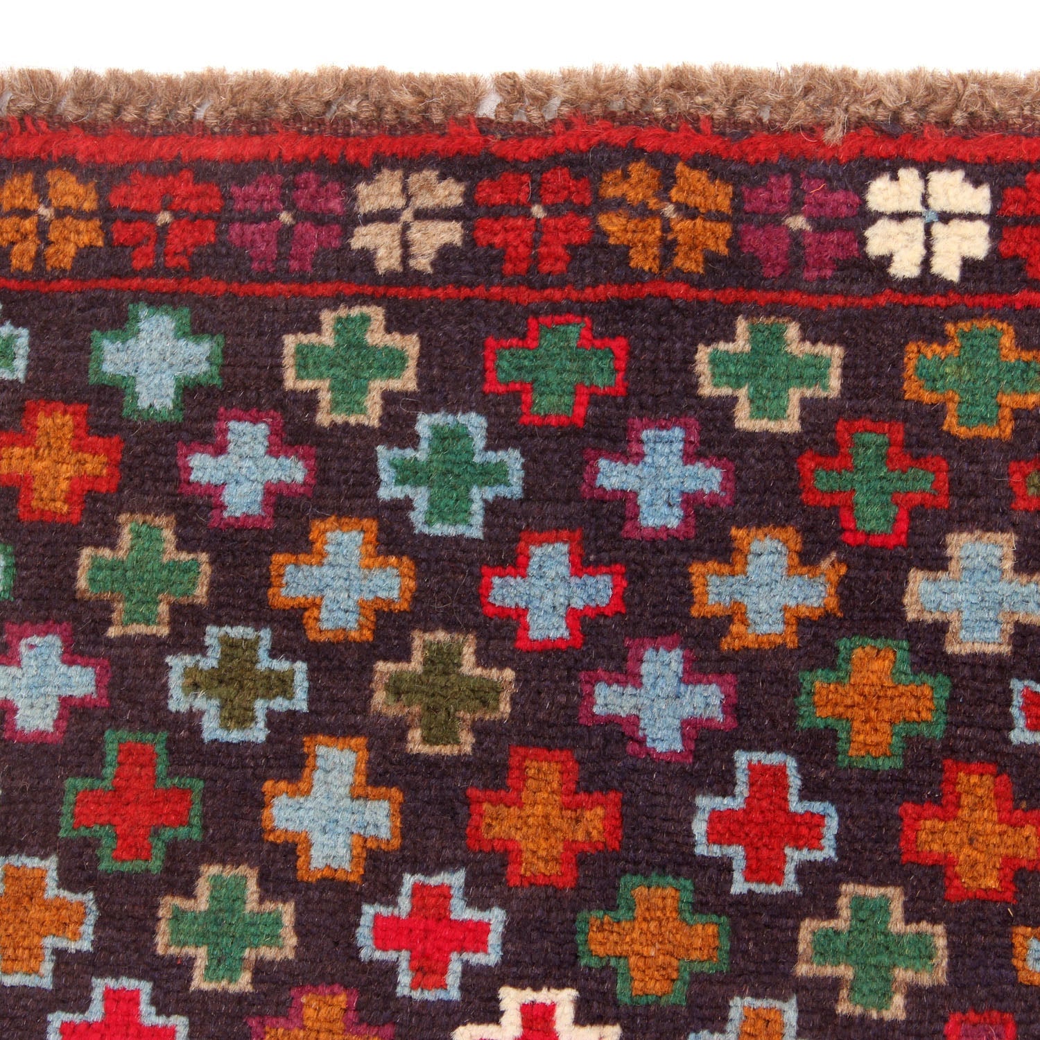3' X 5'  Blue Handmade Kohistani Baluchi Afghan Rug Rectangular