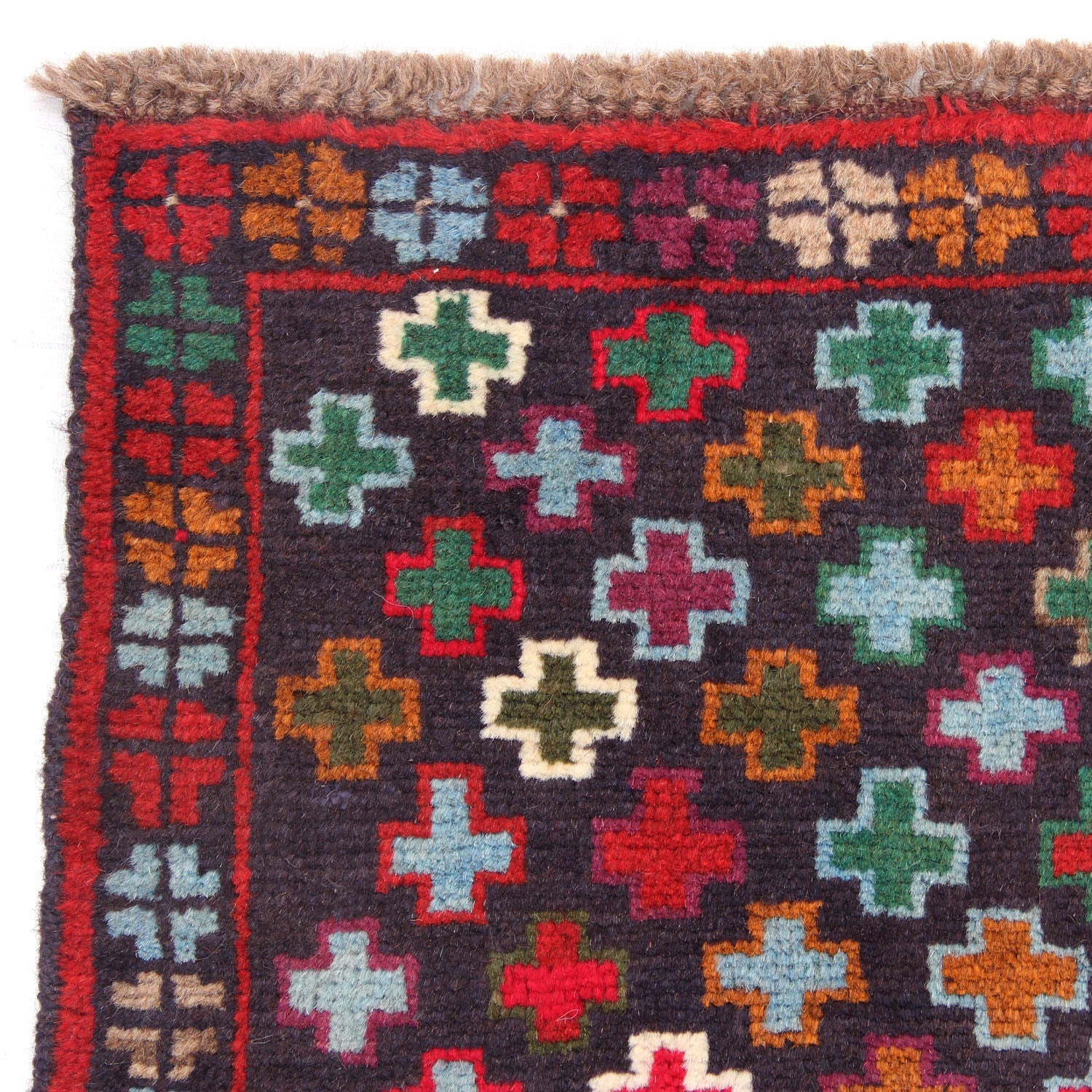 3' X 5'  Blue Handmade Kohistani Baluchi Afghan Rug Rectangular