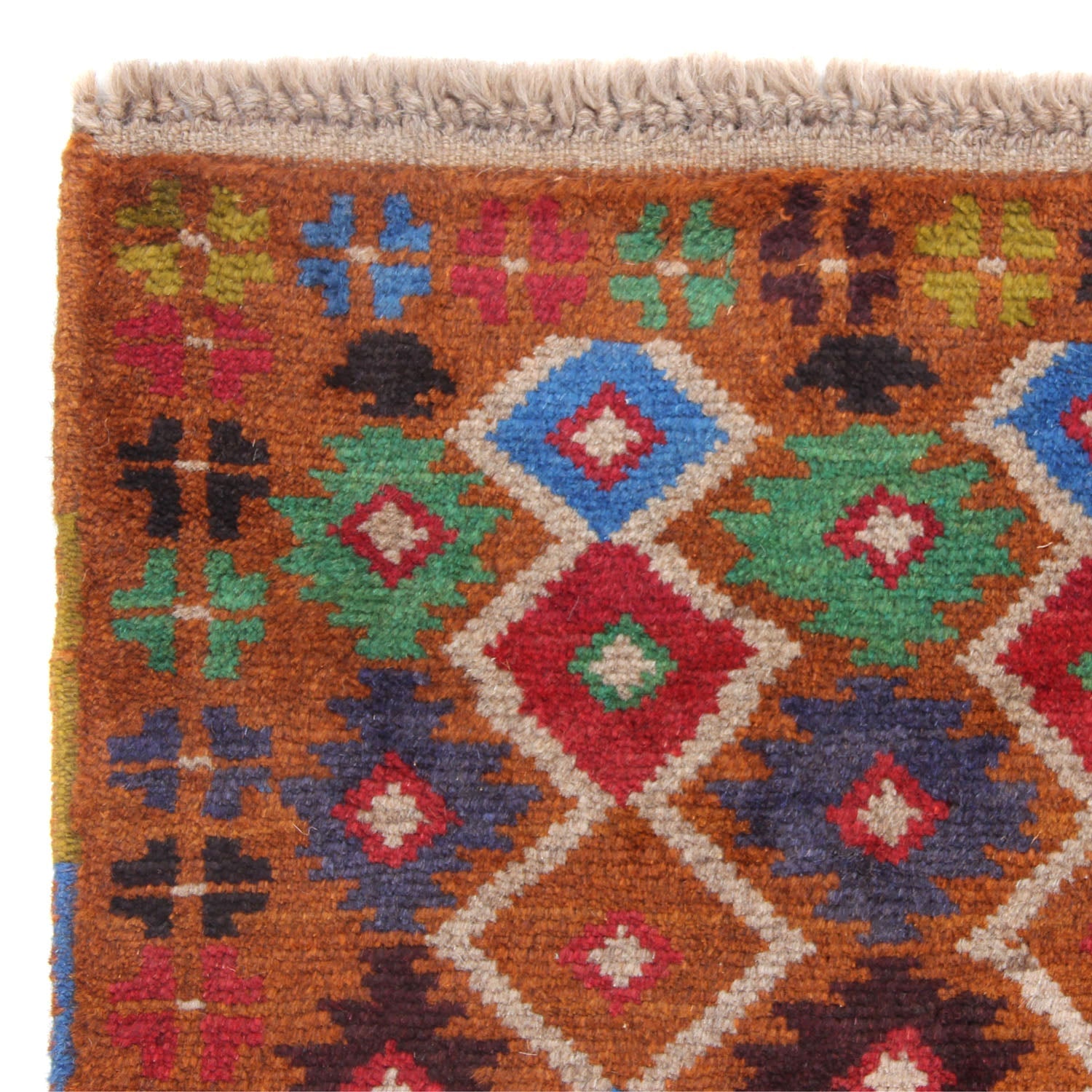 3' x 5'  Gold Handmade Kohistani Baluchi Afghan Rug Rectangular