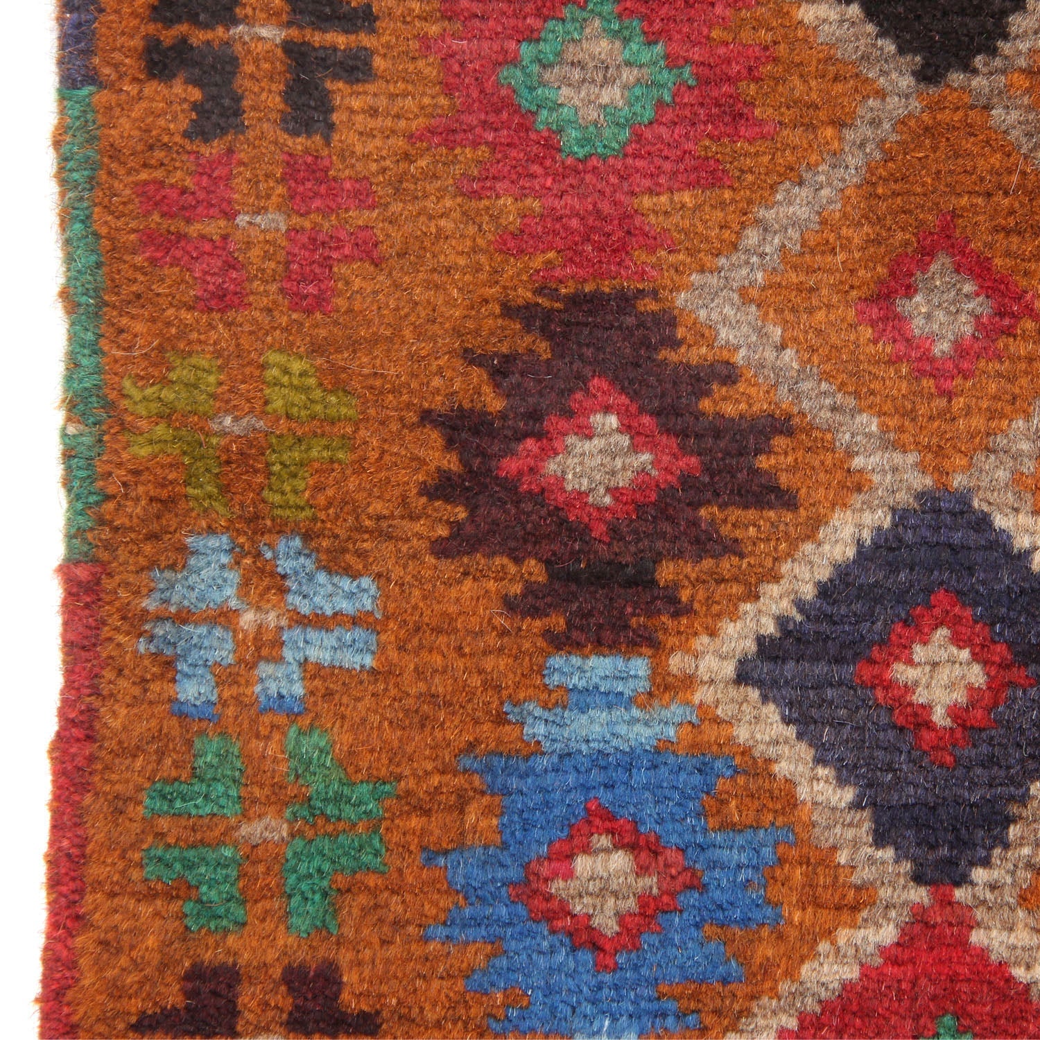 3' x 5'  Gold Handmade Kohistani Baluchi Afghan Rug Rectangular