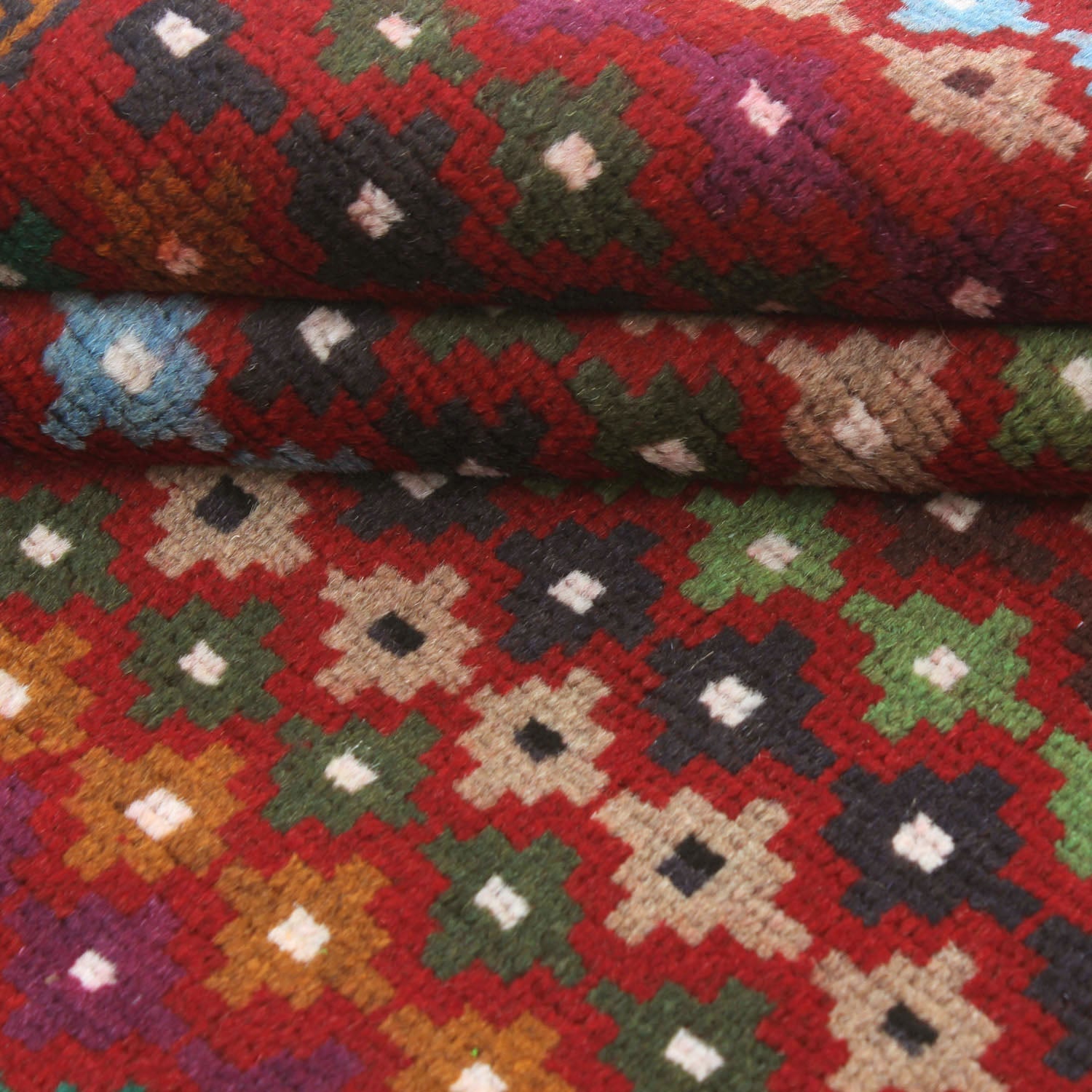 3' x 5'  Red Handmade Kohistani Baluchi Afghan Rug Rectangular