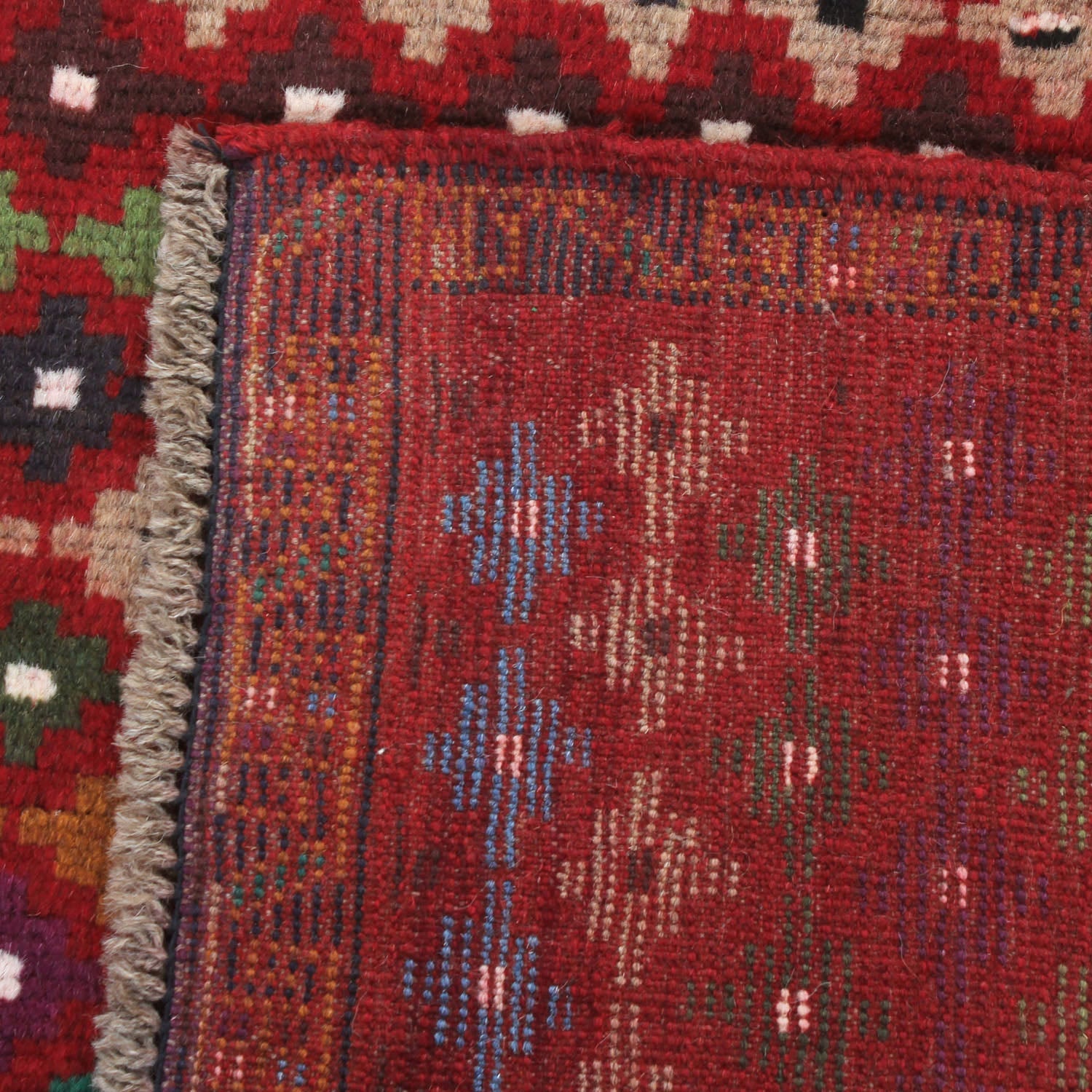 3' x 5'  Red Handmade Kohistani Baluchi Afghan Rug Rectangular