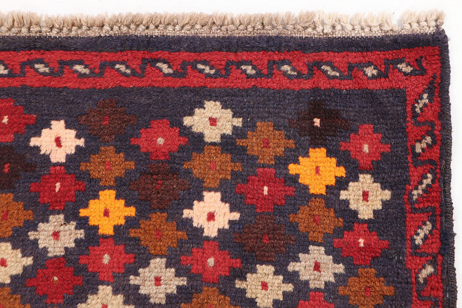 3' X 5'  Blue Handmade Kohistani Baluchi Afghan Rug Rectangular