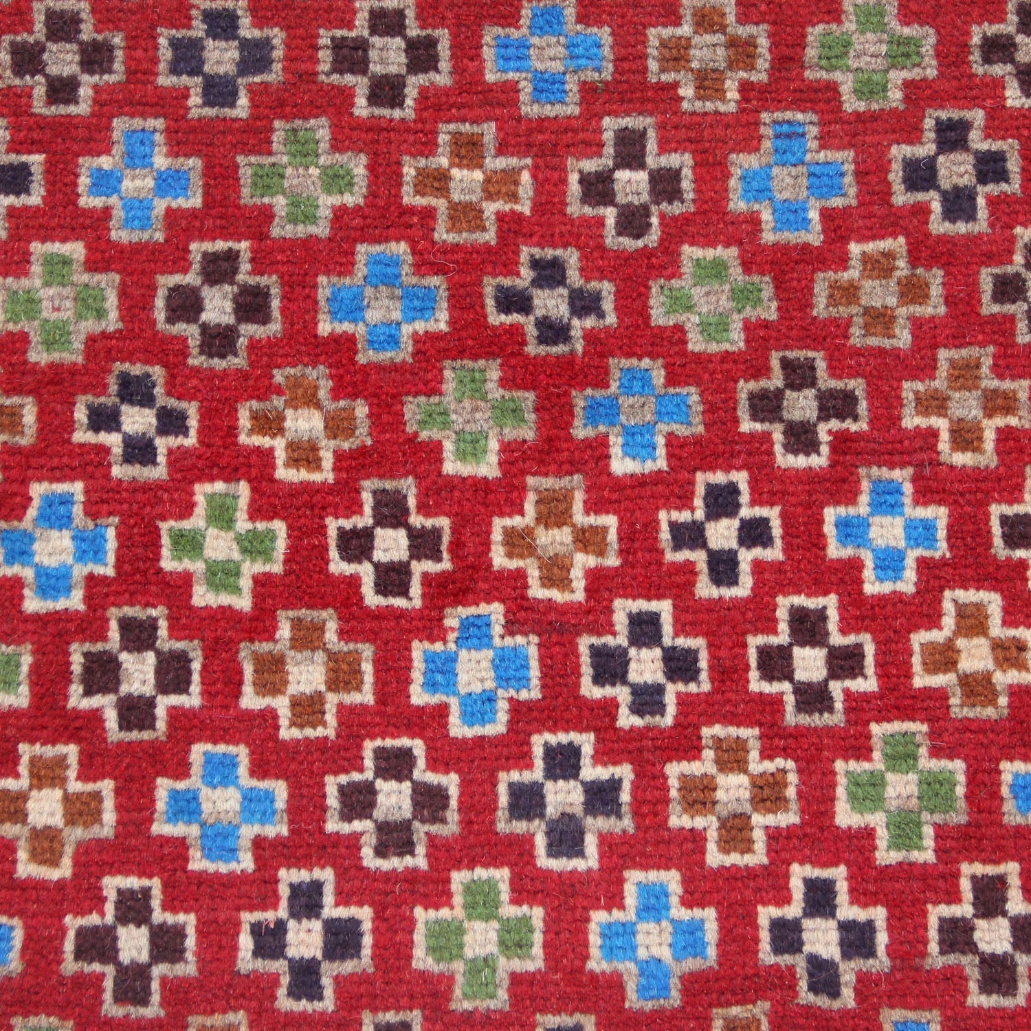 3' X 5'  Red Handmade Kohistani Baluchi Afghan Rug Rectangular