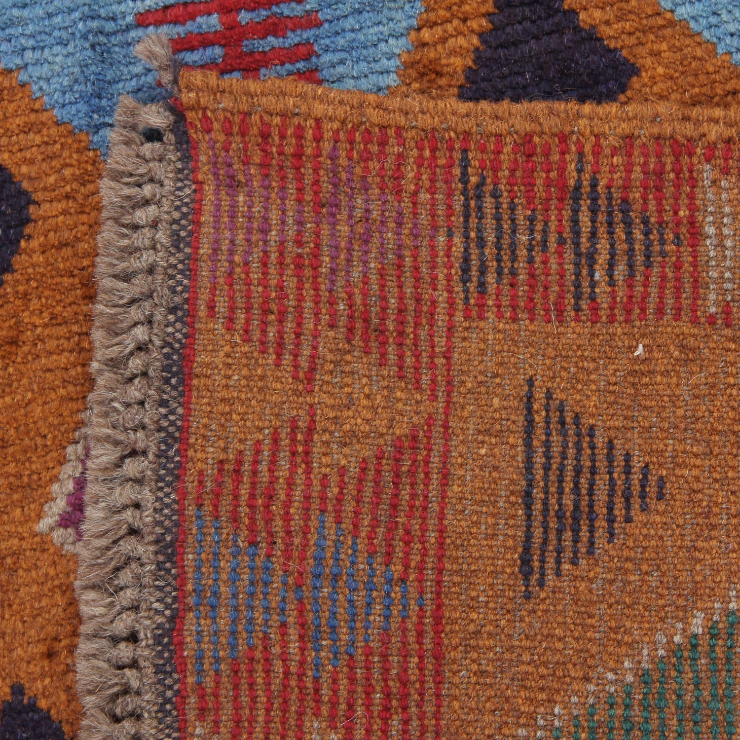 3' X 5'  Gold Handmade Kohistani Baluchi Afghan Rug Rectangular
