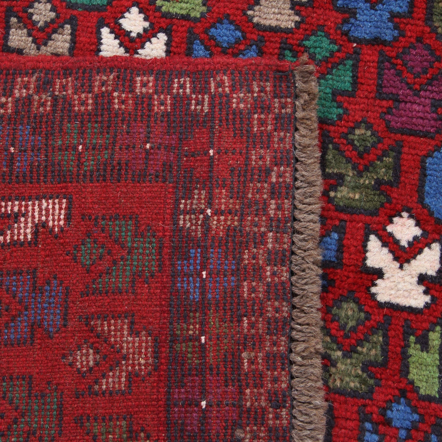 3' x 5'  Red Handmade Kohistani Baluchi Afghan Rug Rectangular