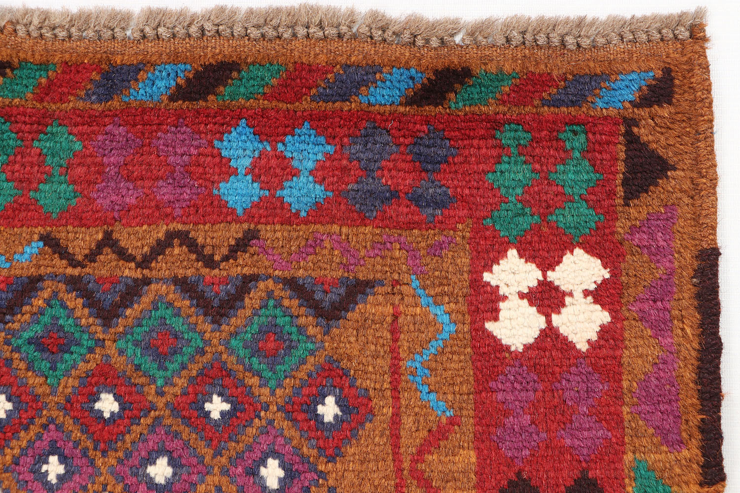 3' X 5'  Gold Handmade Kohistani Baluchi Afghan Rug Rectangular