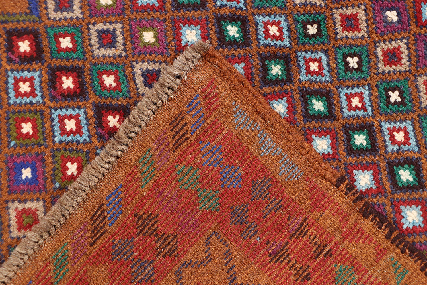 3' X 5'  Gold Handmade Kohistani Baluchi Afghan Rug Rectangular