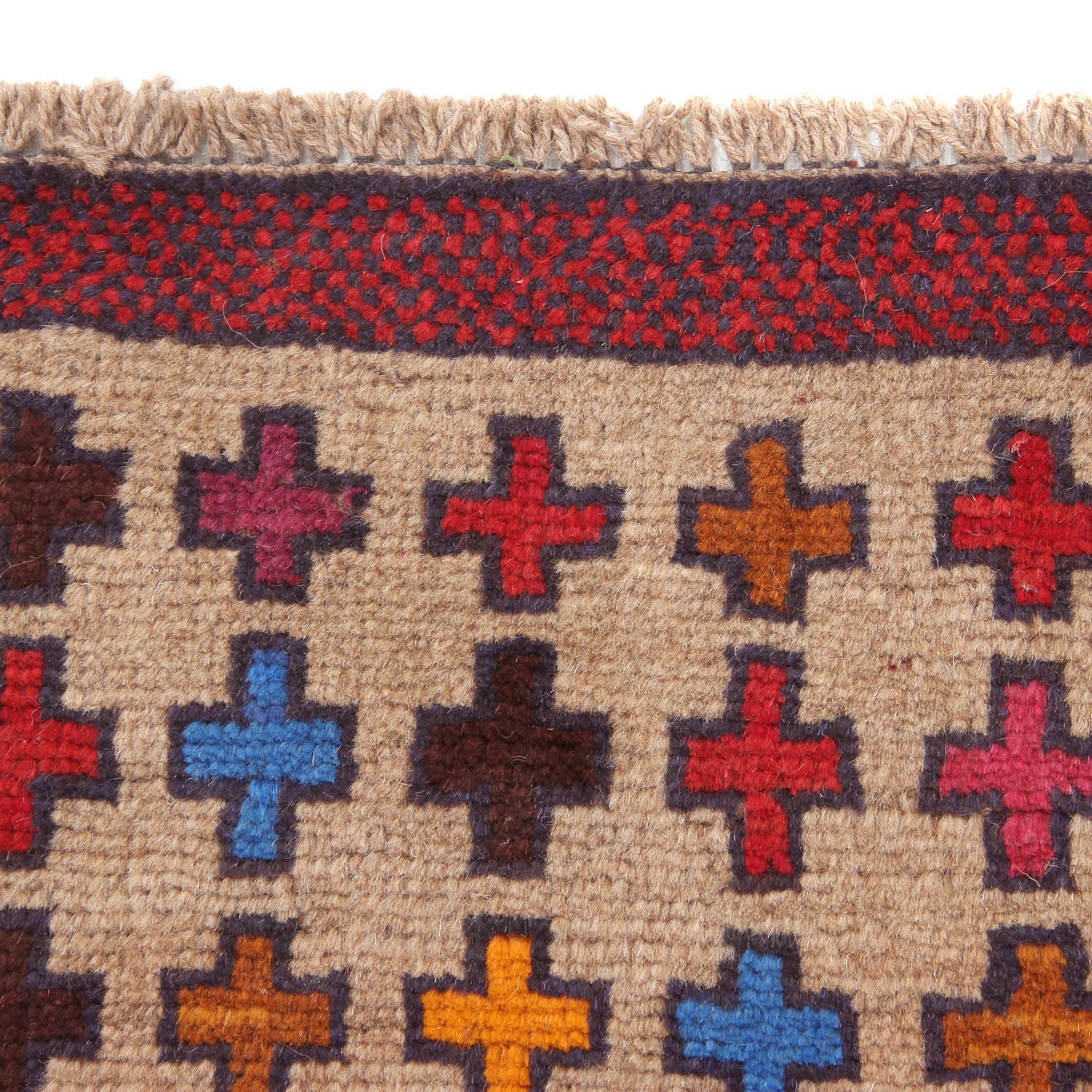 3' X 5'  L.brown Handmade Kohistani Baluchi Afghan Rug Rectangular