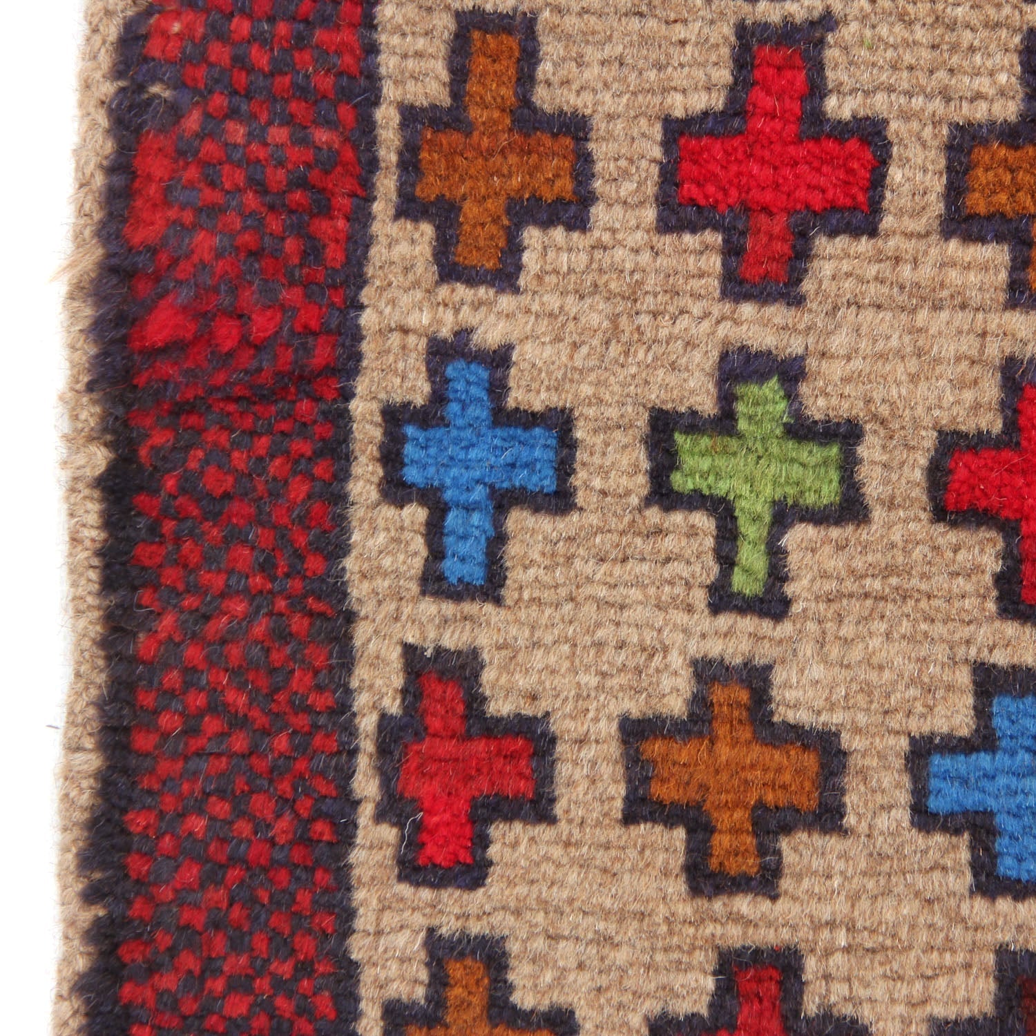 3' X 5'  L.brown Handmade Kohistani Baluchi Afghan Rug Rectangular