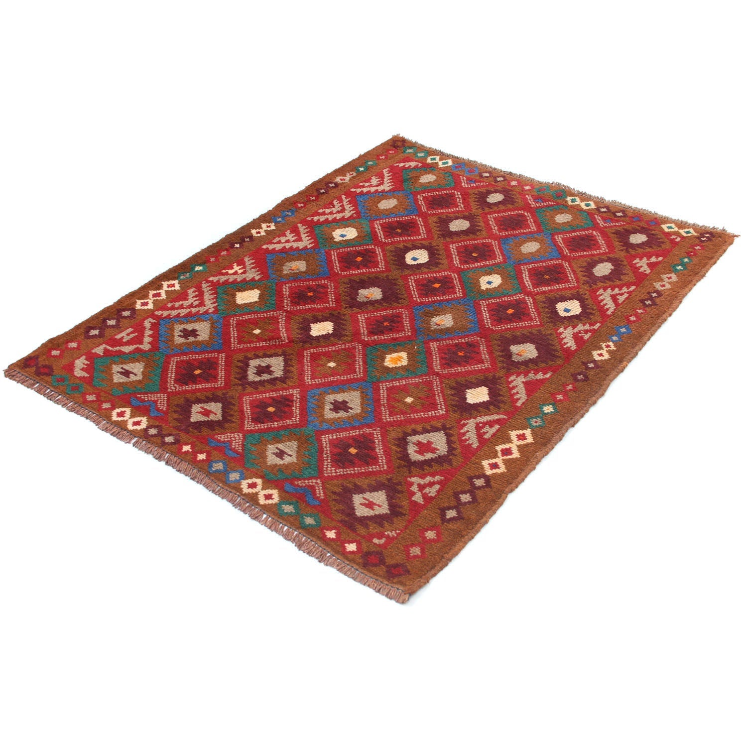 3' x 5'  Gold Handmade Kohistani Baluchi Afghan Rug Rectangular