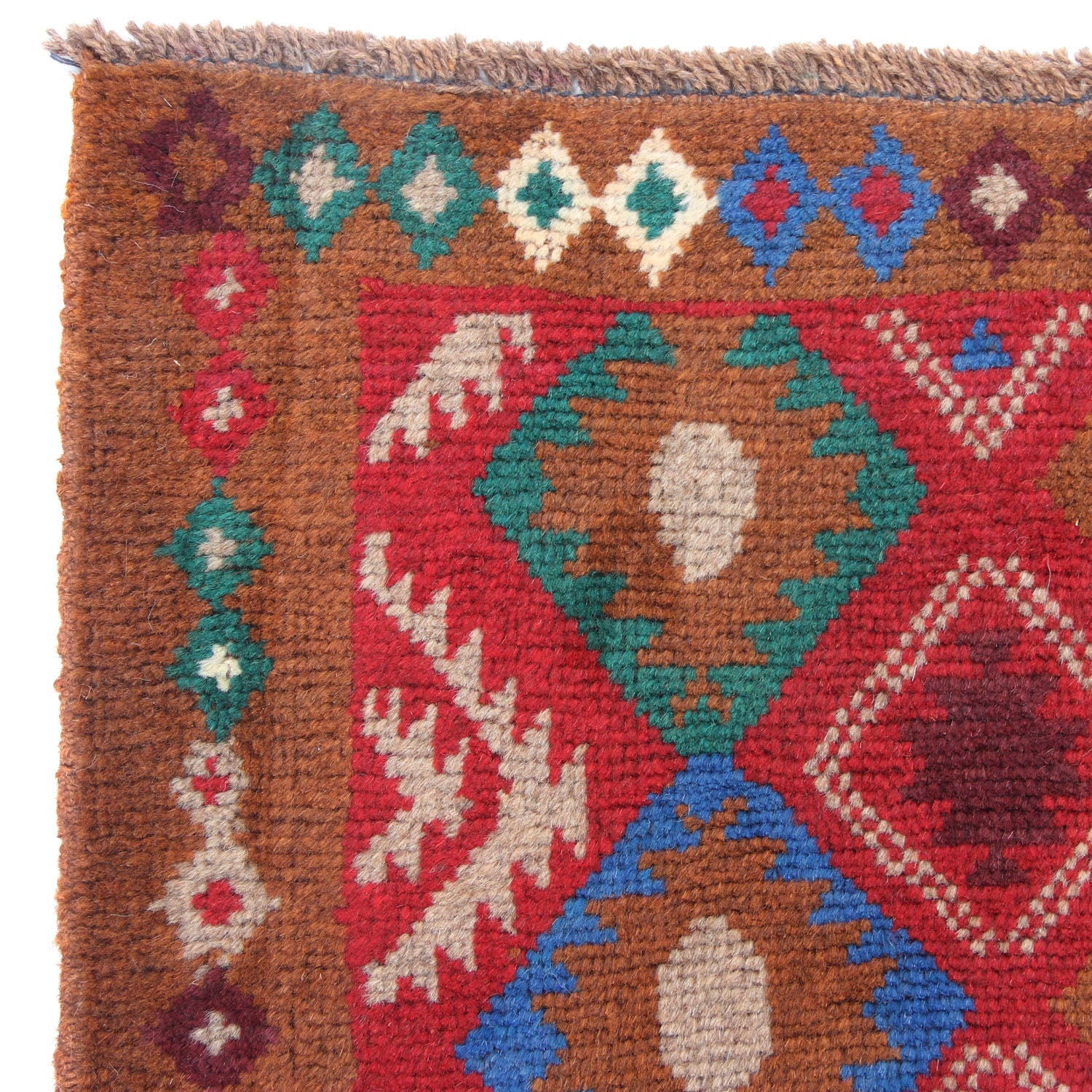 3' x 5'  Gold Handmade Kohistani Baluchi Afghan Rug Rectangular