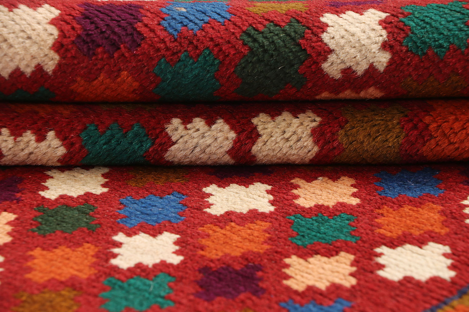 3' X 5'  Red Handmade Kohistani Baluchi Afghan Rug Rectangular
