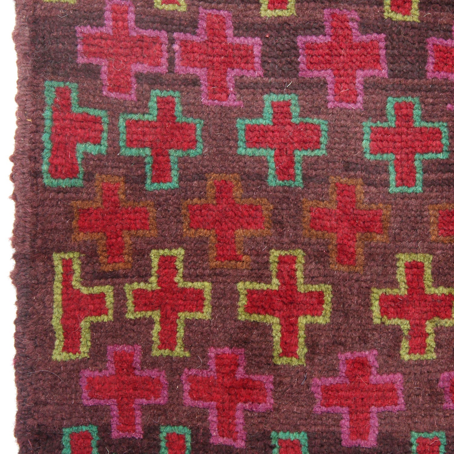 3' X 5'  Brown Handmade Kohistani Baluchi Afghan Rug Rectangular