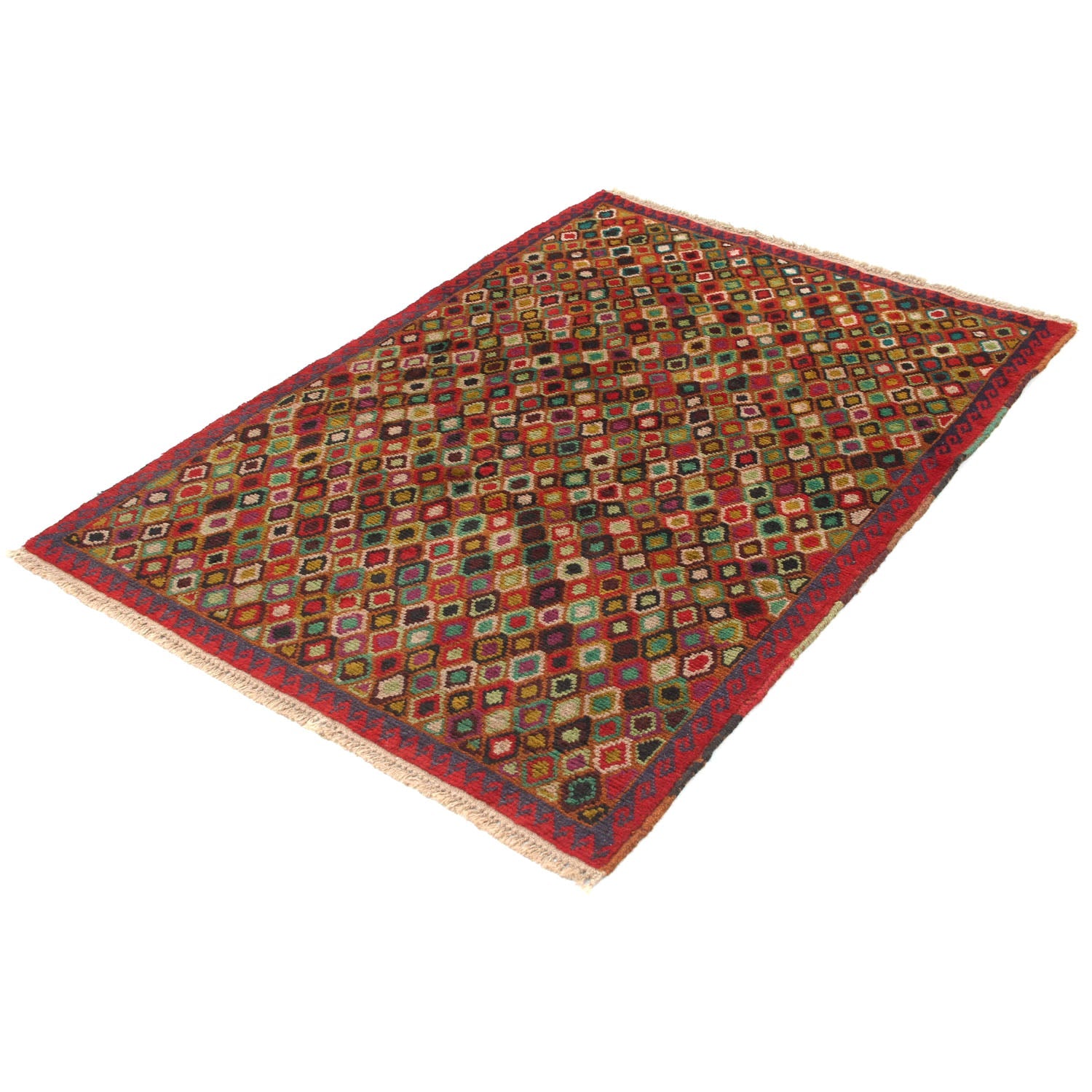 3' X 5'  Multy Handmade Kohistani Baluchi Afghan Rug Rectangular