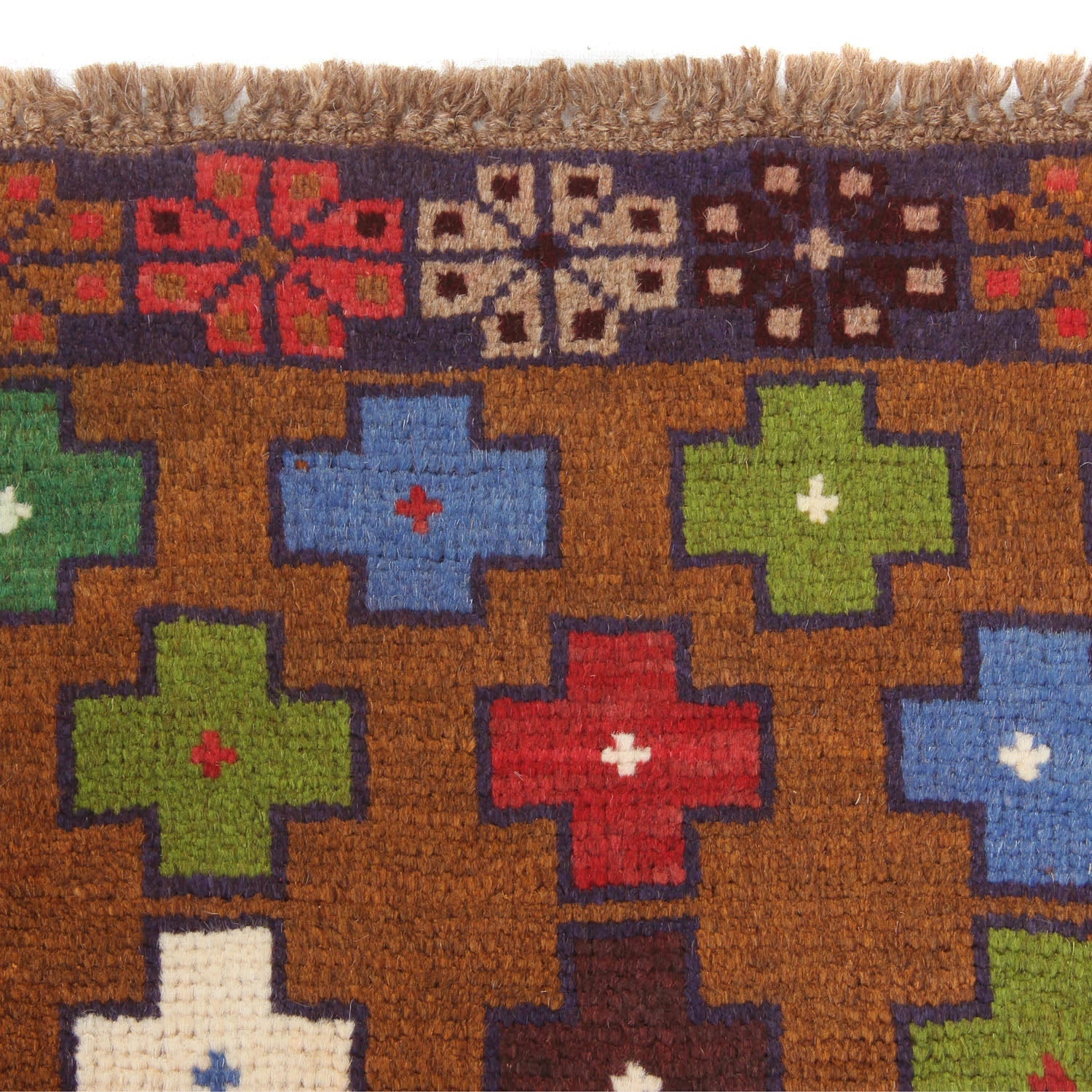 3' x 5'  Gold Handmade Kohistani Baluchi Afghan Rug Rectangular