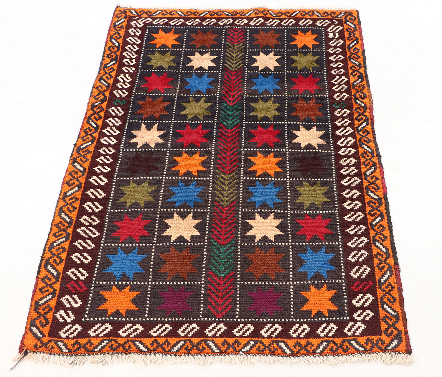 3' x 5'  Blue Handmade Kohistani Baluchi Afghan Rug Rectangular