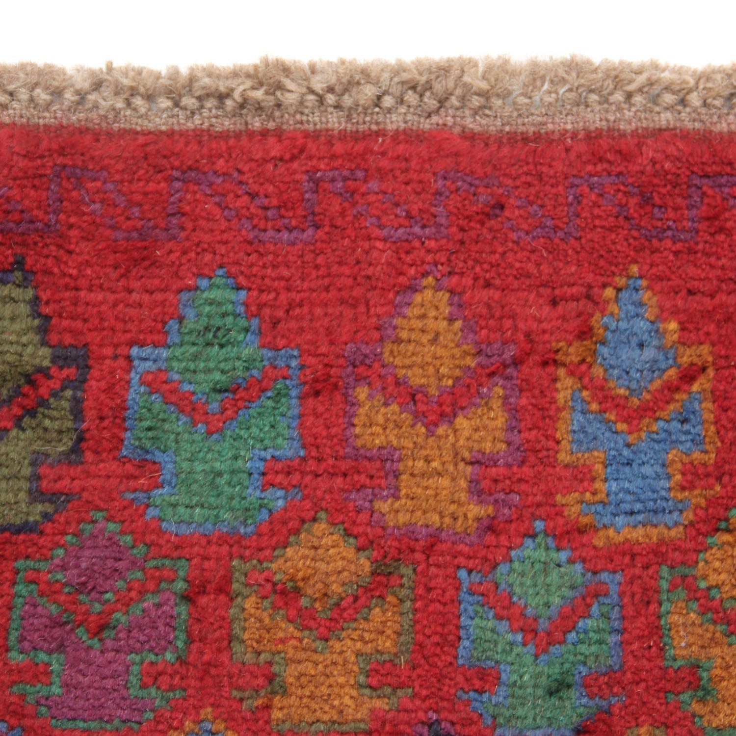 3' X 4'  Red Handmade Kohistani Baluchi Afghan Rug Rectangular