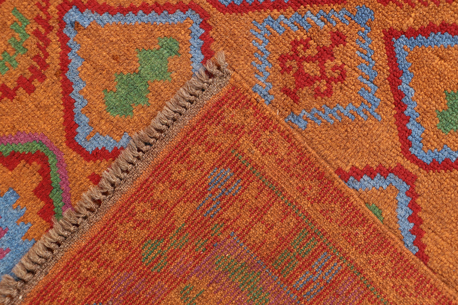 3' x 5'  Gold Handmade Kohistani Baluchi Afghan Rug Rectangular