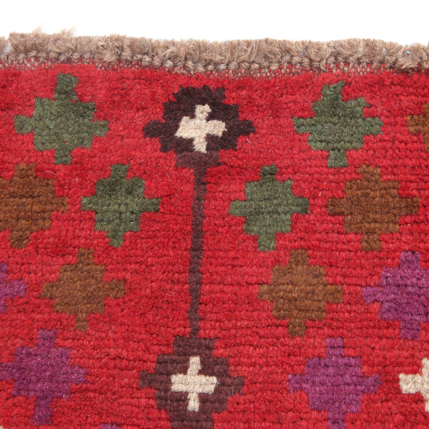 3' X 5'  Red Handmade Kohistani Baluchi Afghan Rug Rectangular