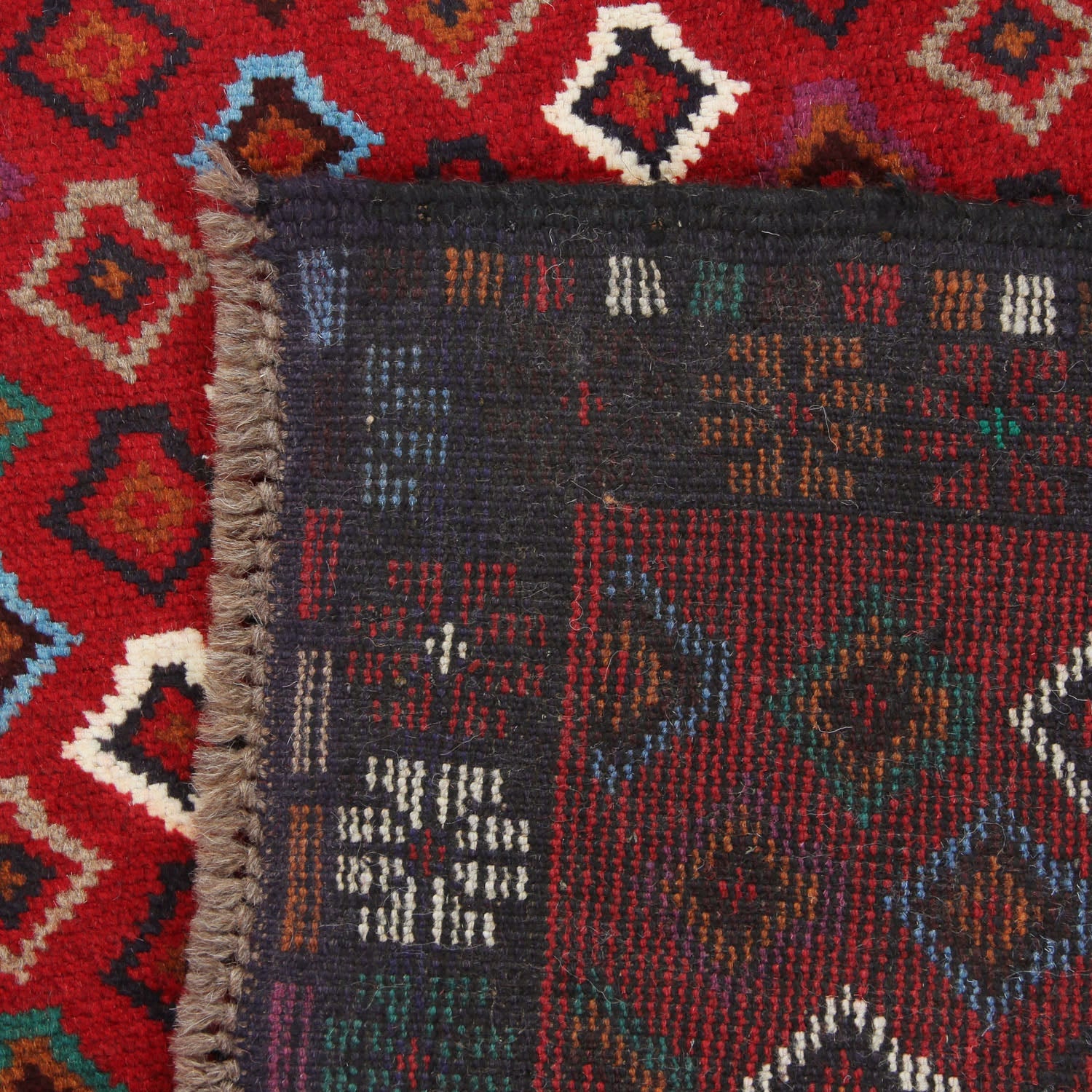 3' X 5'  Red Handmade Kohistani Baluchi Afghan Rug Rectangular