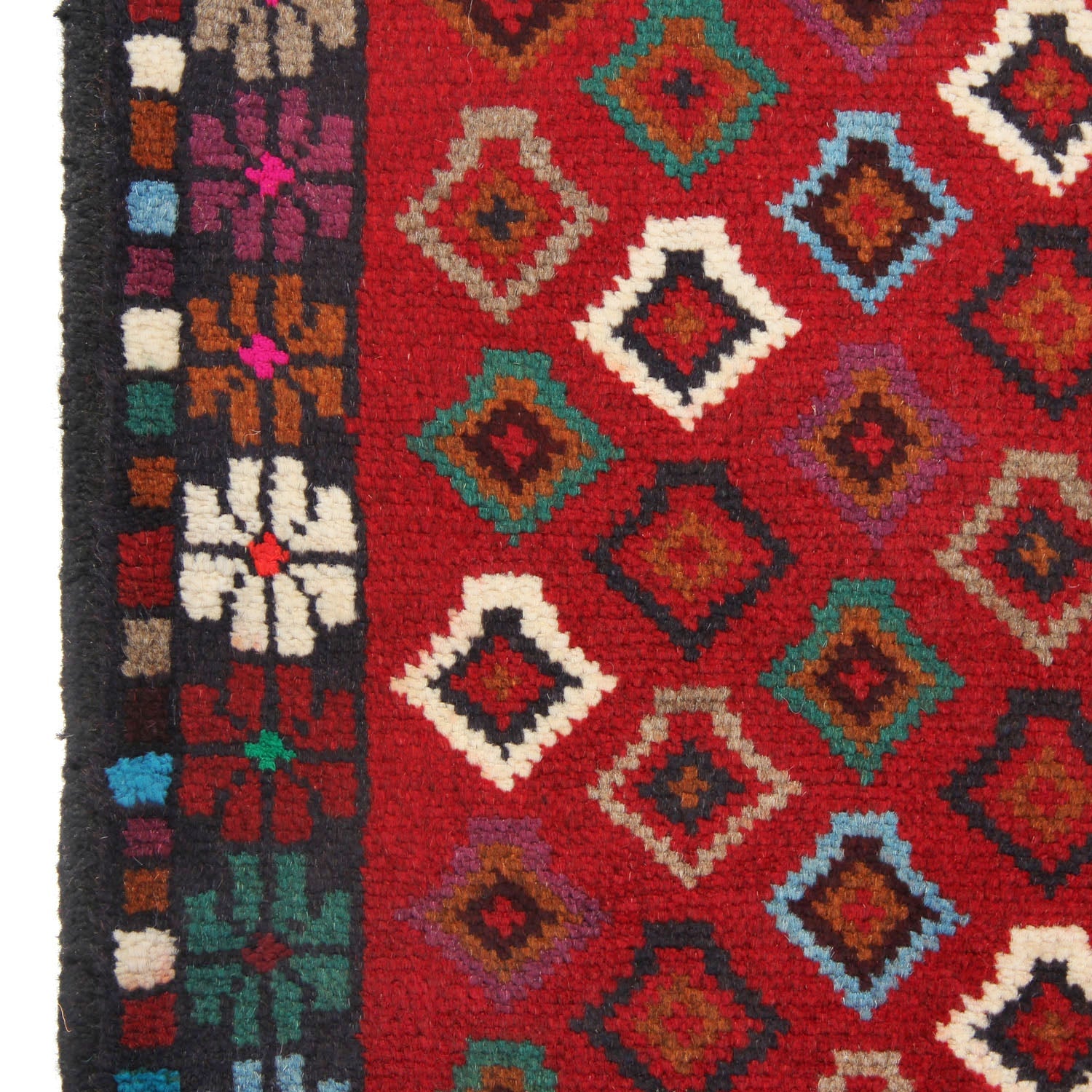 3' X 5'  Red Handmade Kohistani Baluchi Afghan Rug Rectangular