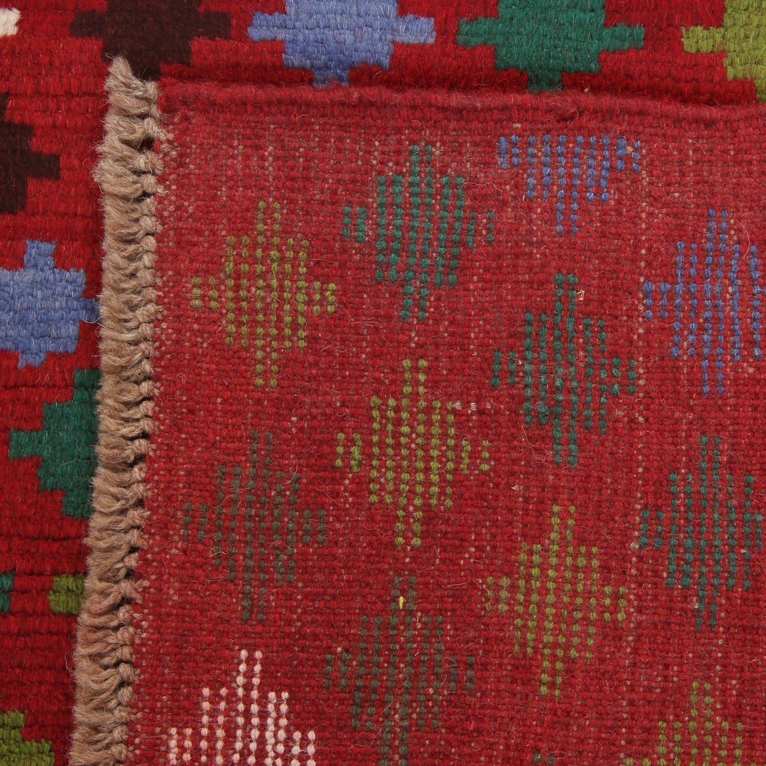 3' x 5'  Red Handmade Kohistani Baluchi Afghan Rug Rectangular