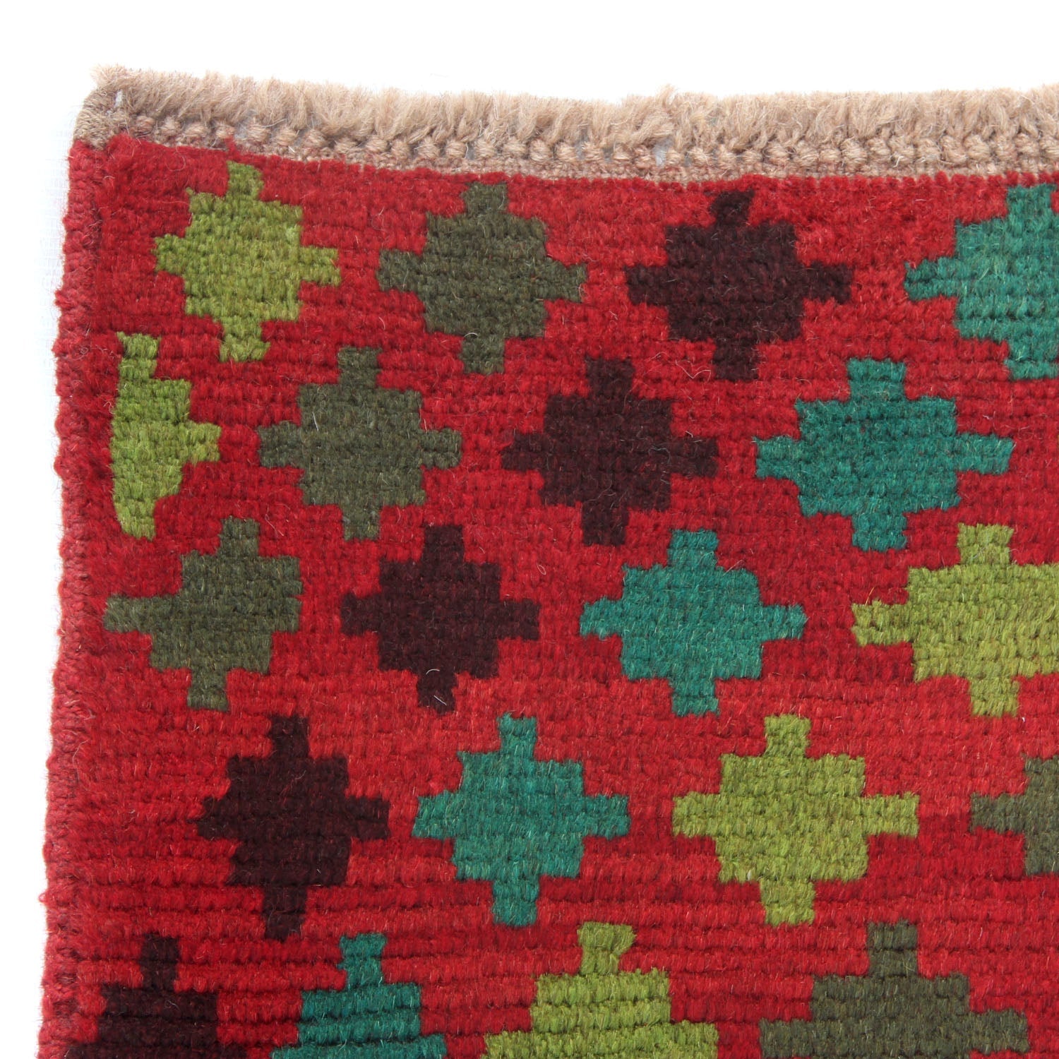 3' x 5'  Red Handmade Kohistani Baluchi Afghan Rug Rectangular