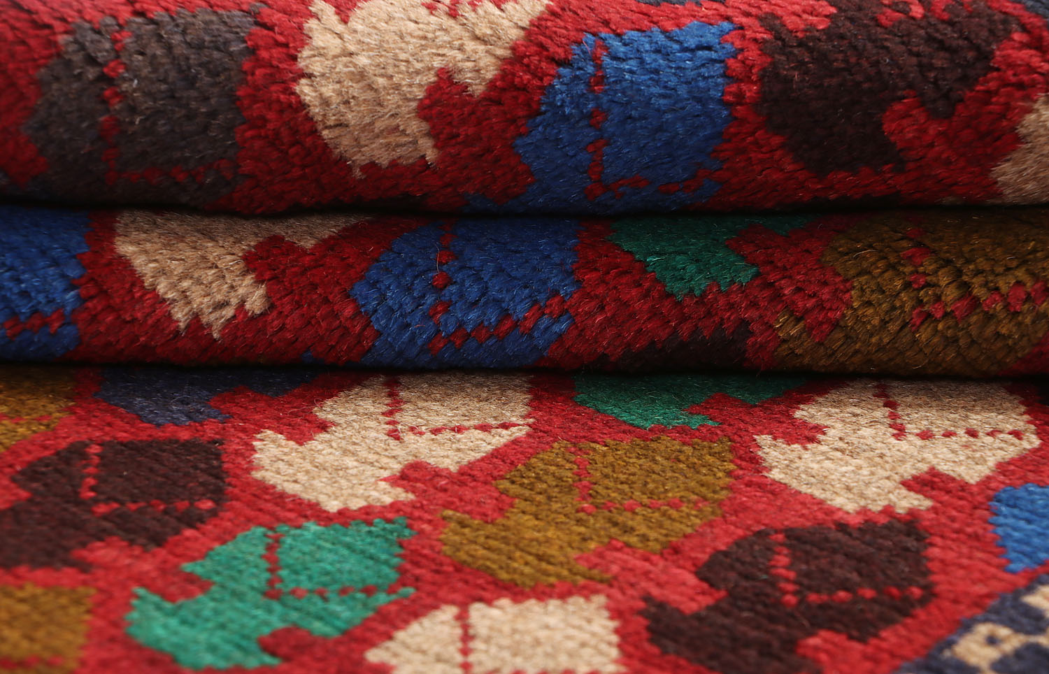 3' x 5'  Red Handmade Kohistani Baluchi Afghan Rug Rectangular