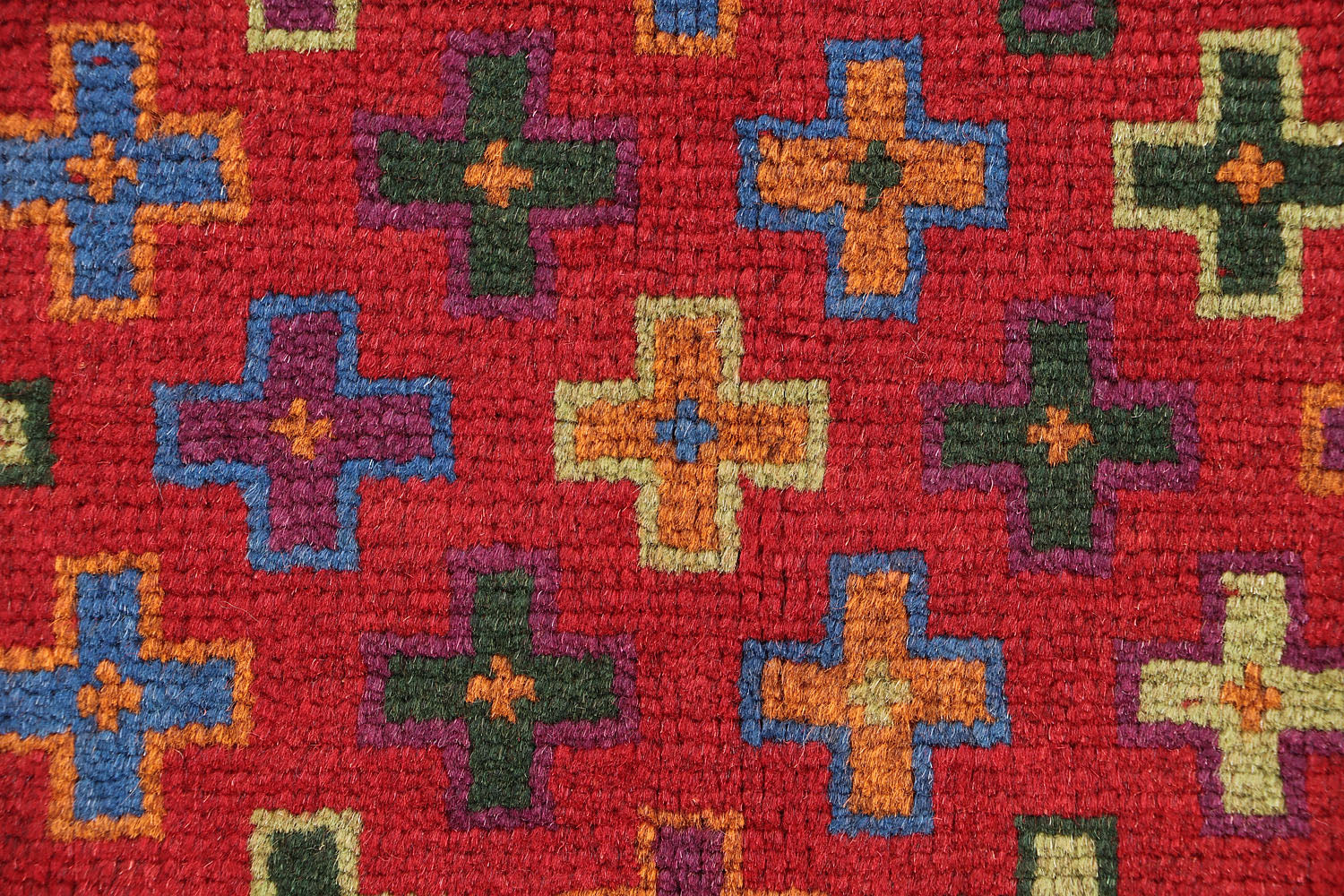 3' X 5'  Red Handmade Kohistani Baluchi Afghan Rug Rectangular