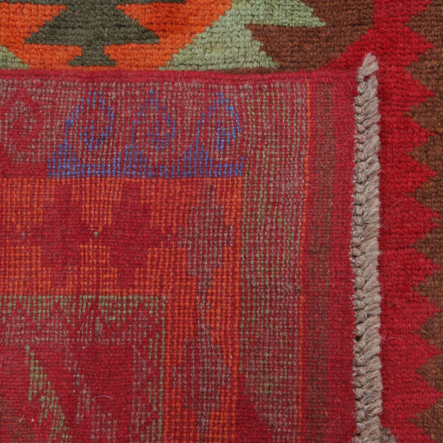 3' X 5'  Red Handmade Kohistani Baluchi Afghan Rug Rectangular
