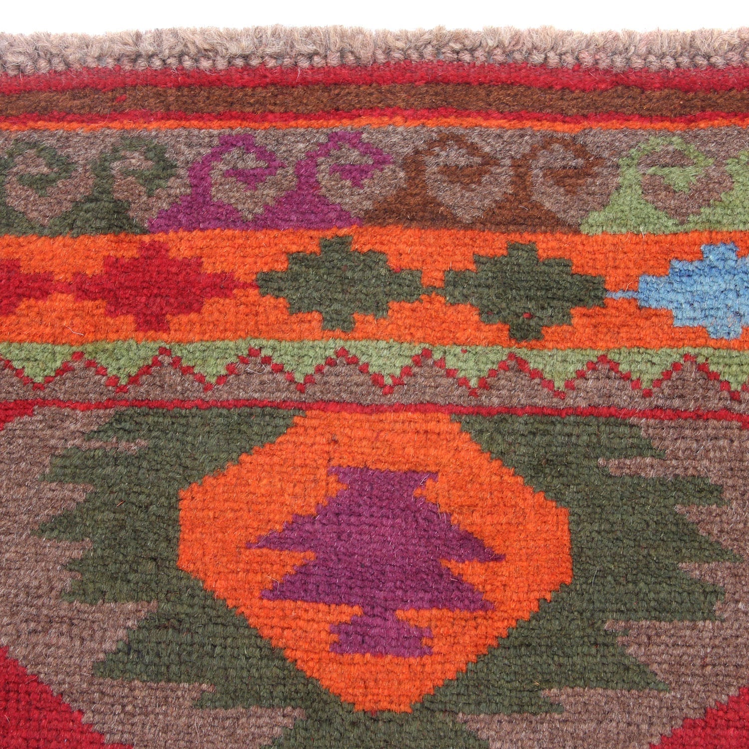 3' X 5'  Red Handmade Kohistani Baluchi Afghan Rug Rectangular