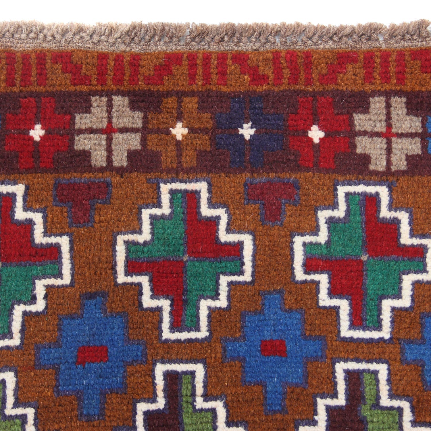 3' X 5'  Blue Handmade Kohistani Baluchi Afghan Rug Rectangular